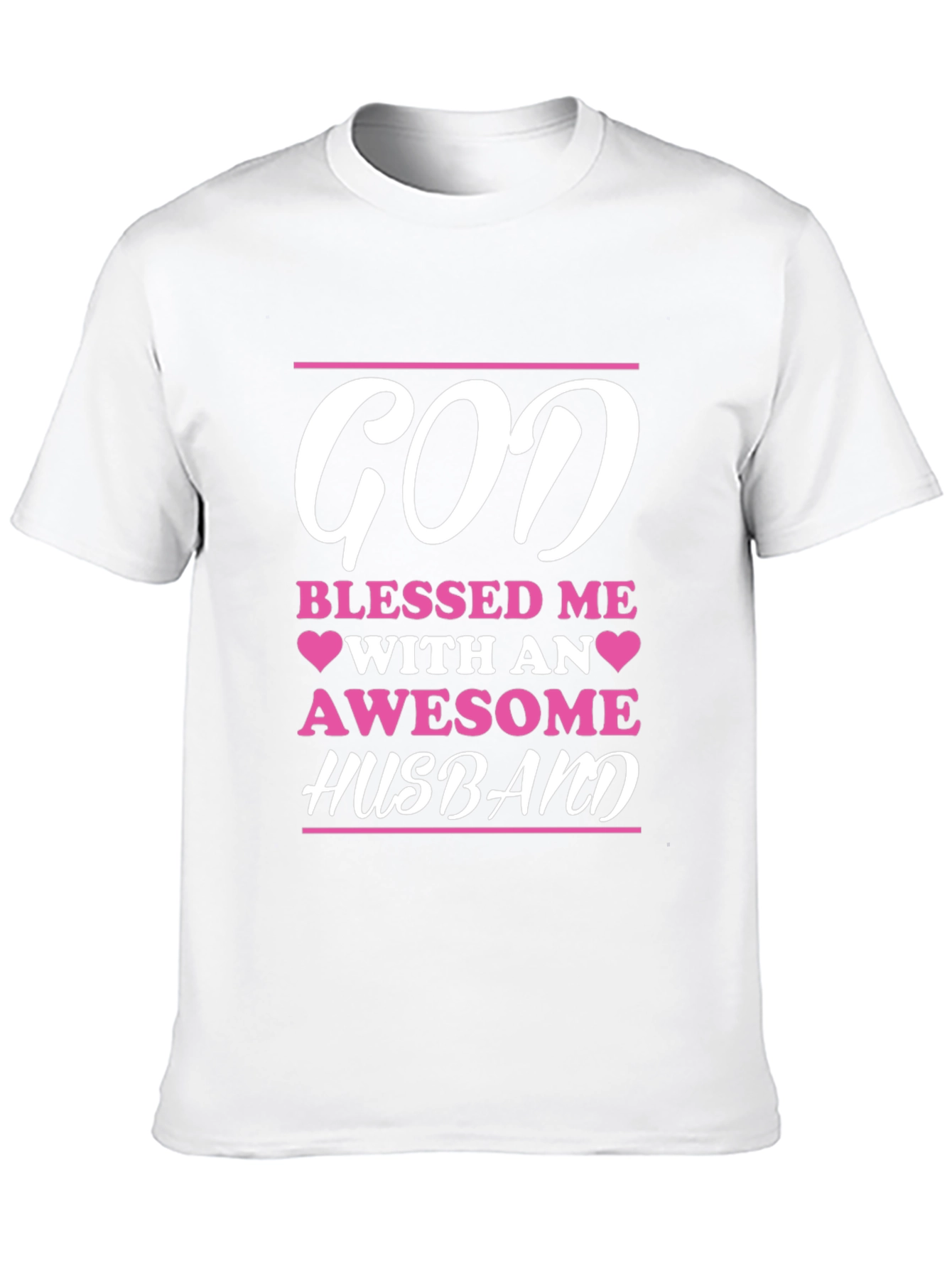 Black God Blessed Me Awesome Husband Graphic Tee view 10