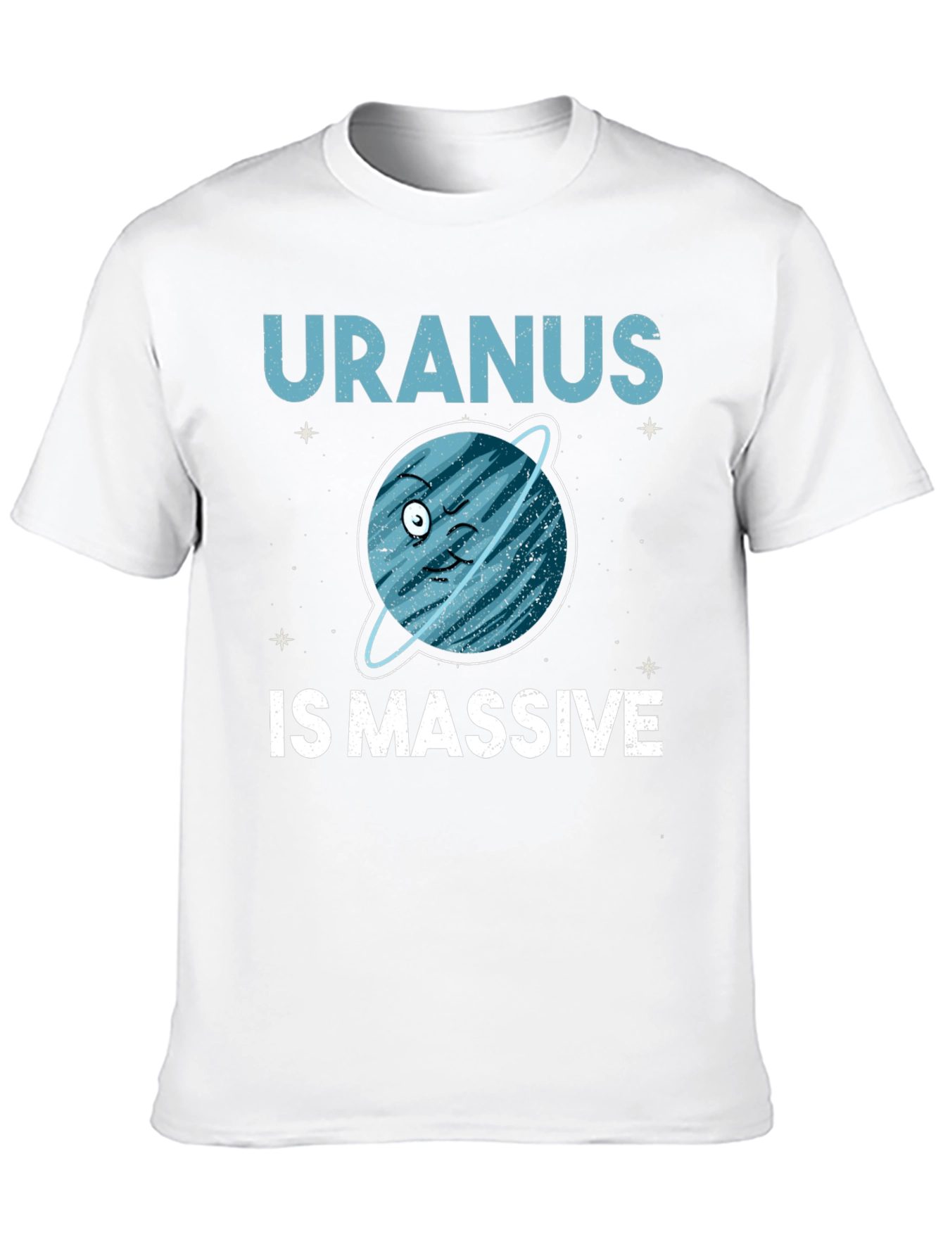 Black Uranus Is Massive Graphic Tee - Funny Space Shirt view 10