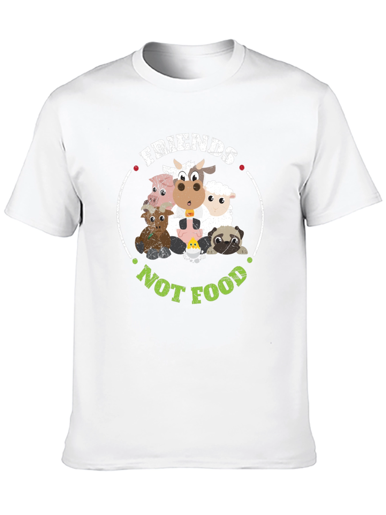 Black Friends Not Food Vegan Graphic T-Shirt view 10