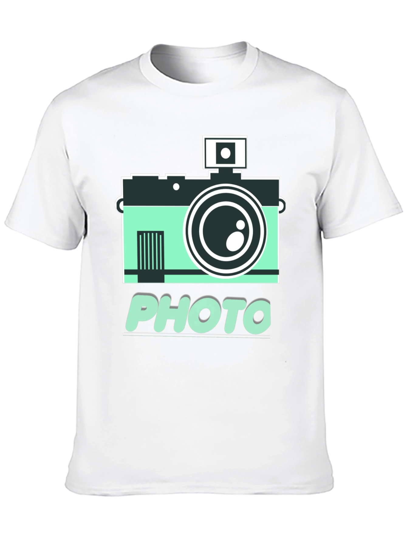 Black Retro Camera Photo Graphic T-Shirt view 10