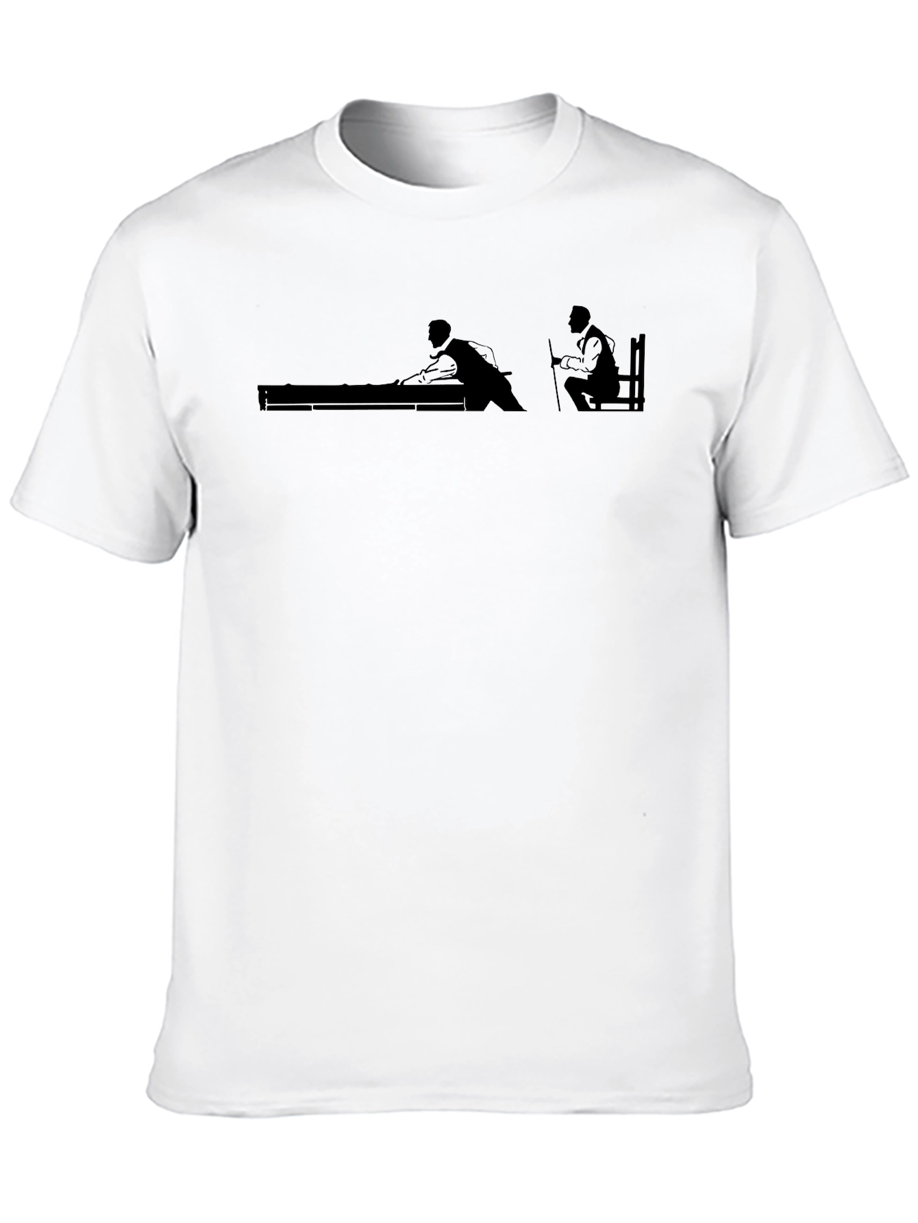 Billiards Silhouette Graphic Tee - Classic Pool Hall Style - 10