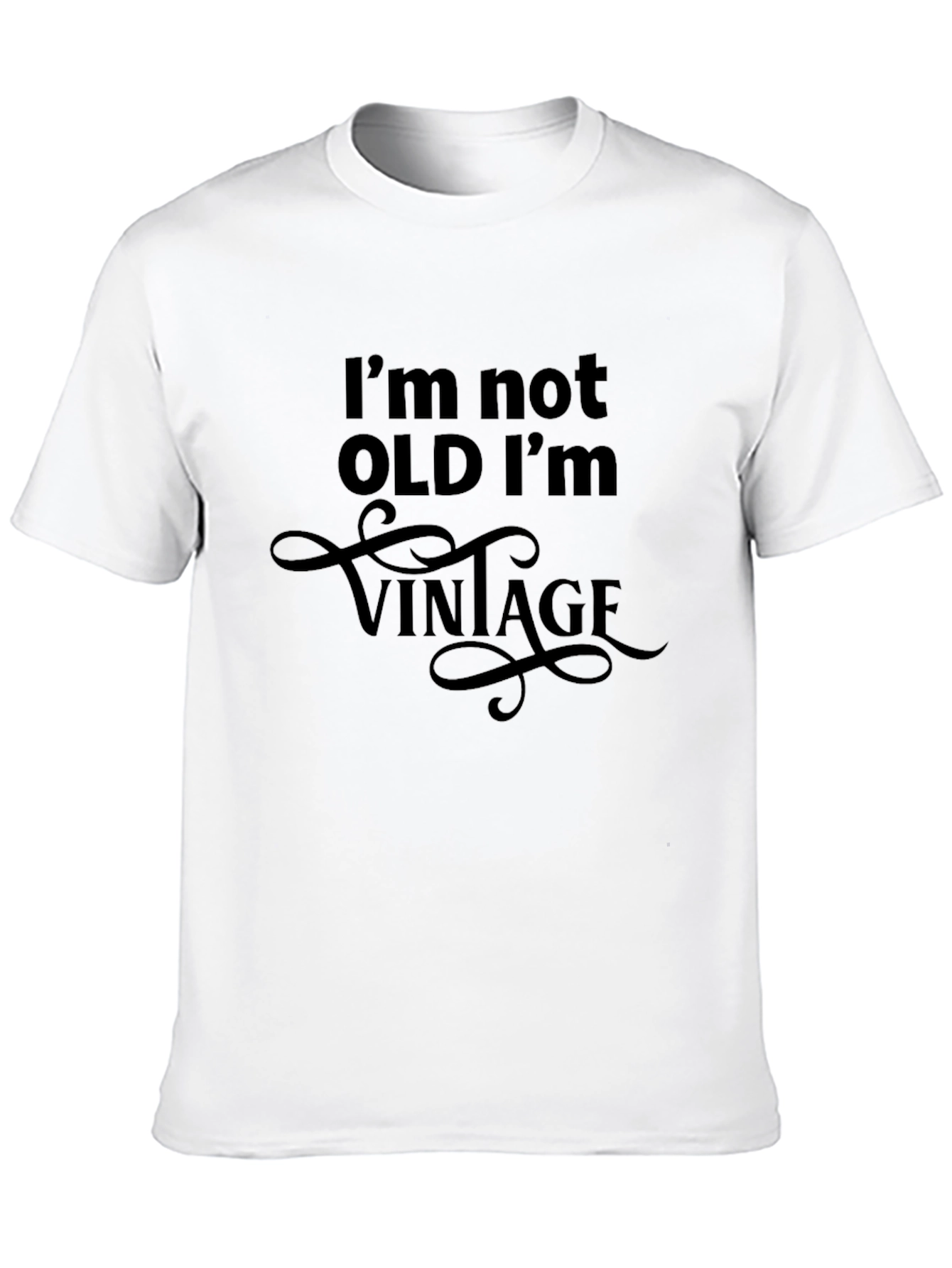 Black Vintage Humor Graphic T-Shirt - Not Old, I'm Vintage! view 10