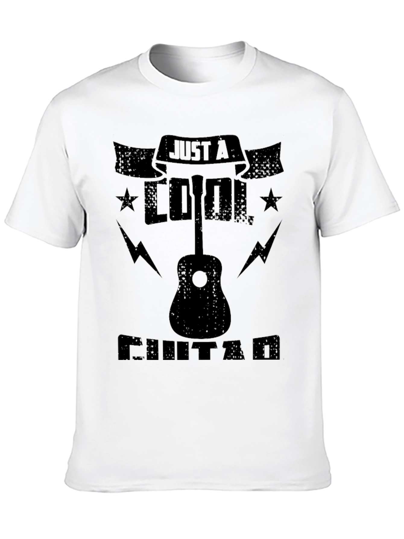 Black Cool Guitar T-Shirt - Music Lover Graphic Tee view 10
