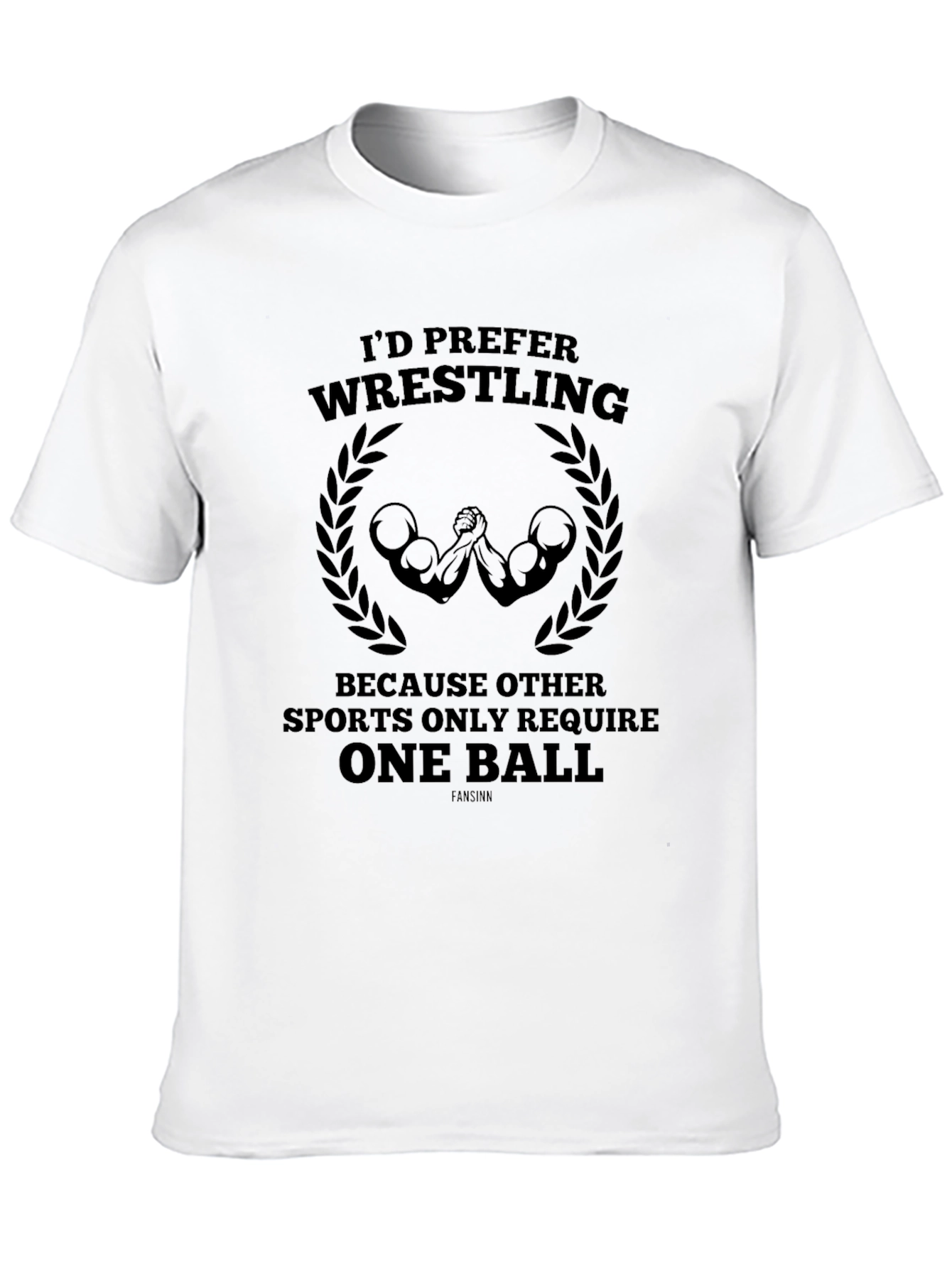 Black Wrestling T-Shirt: I'd Prefer Wrestling - Funny Sports Tee view 10