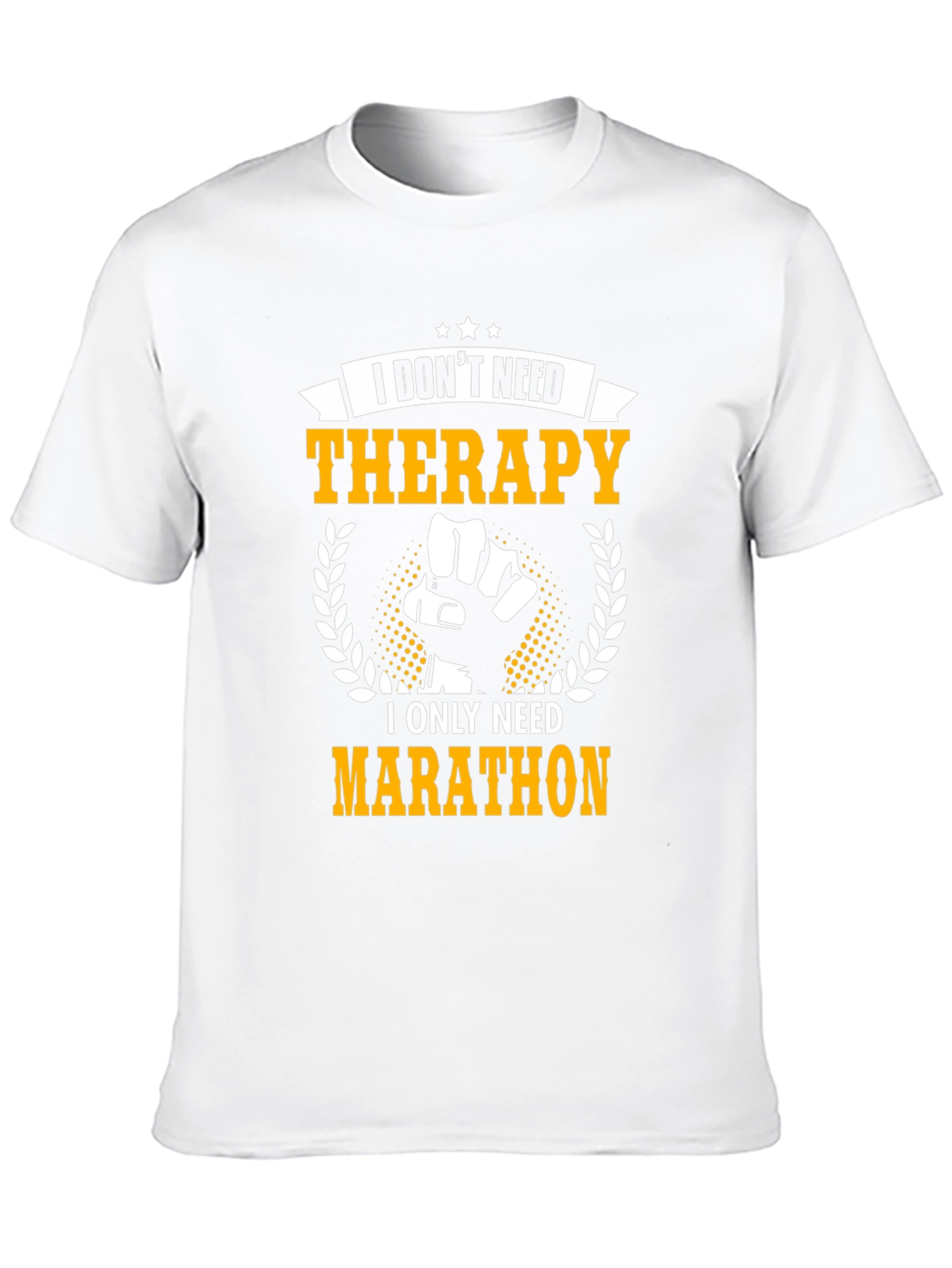 Black Therapy? I need Marathon! Funny T-Shirt view 10