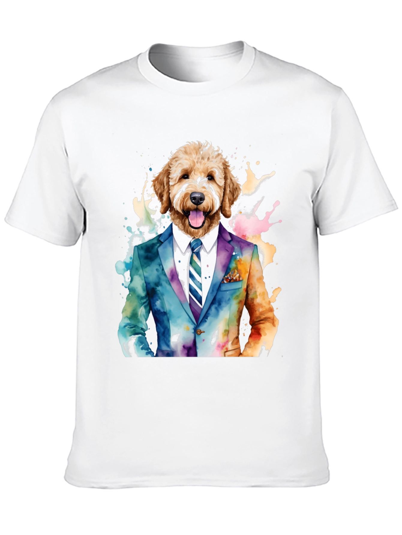 Black Dog in Suit Graphic Tee - Stylish & Unique view 10
