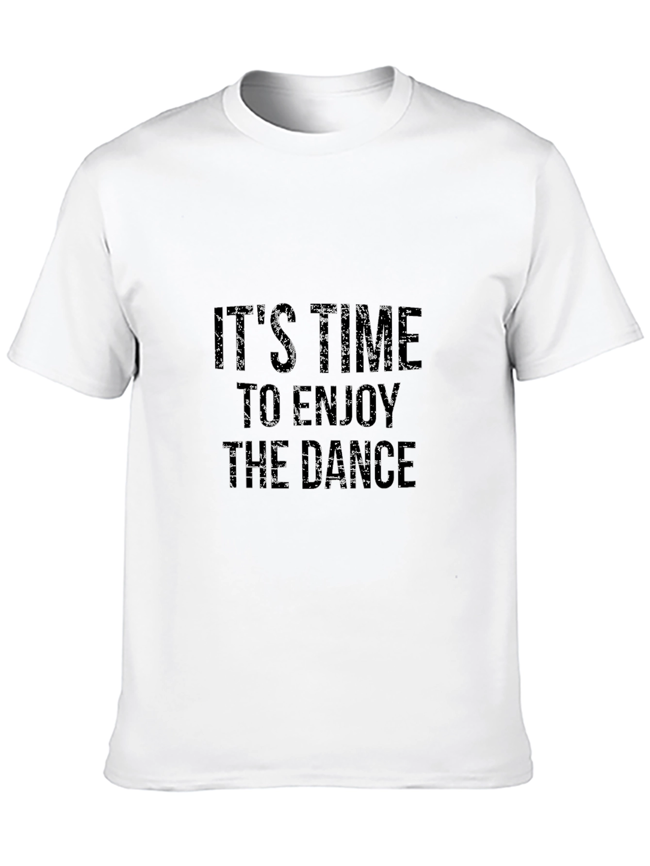 Black It's Time to Enjoy the Dance Men's Black Tee view 10