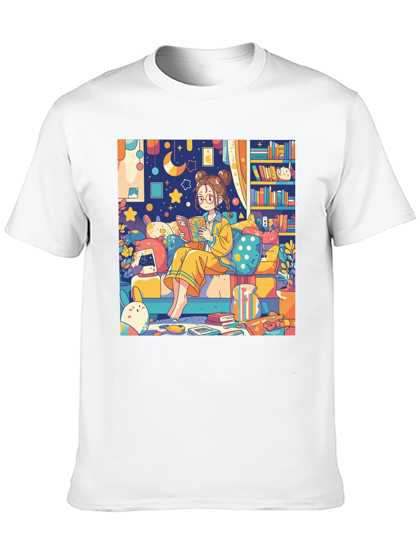 Black Cozy Reading Nook T-Shirt view 10
