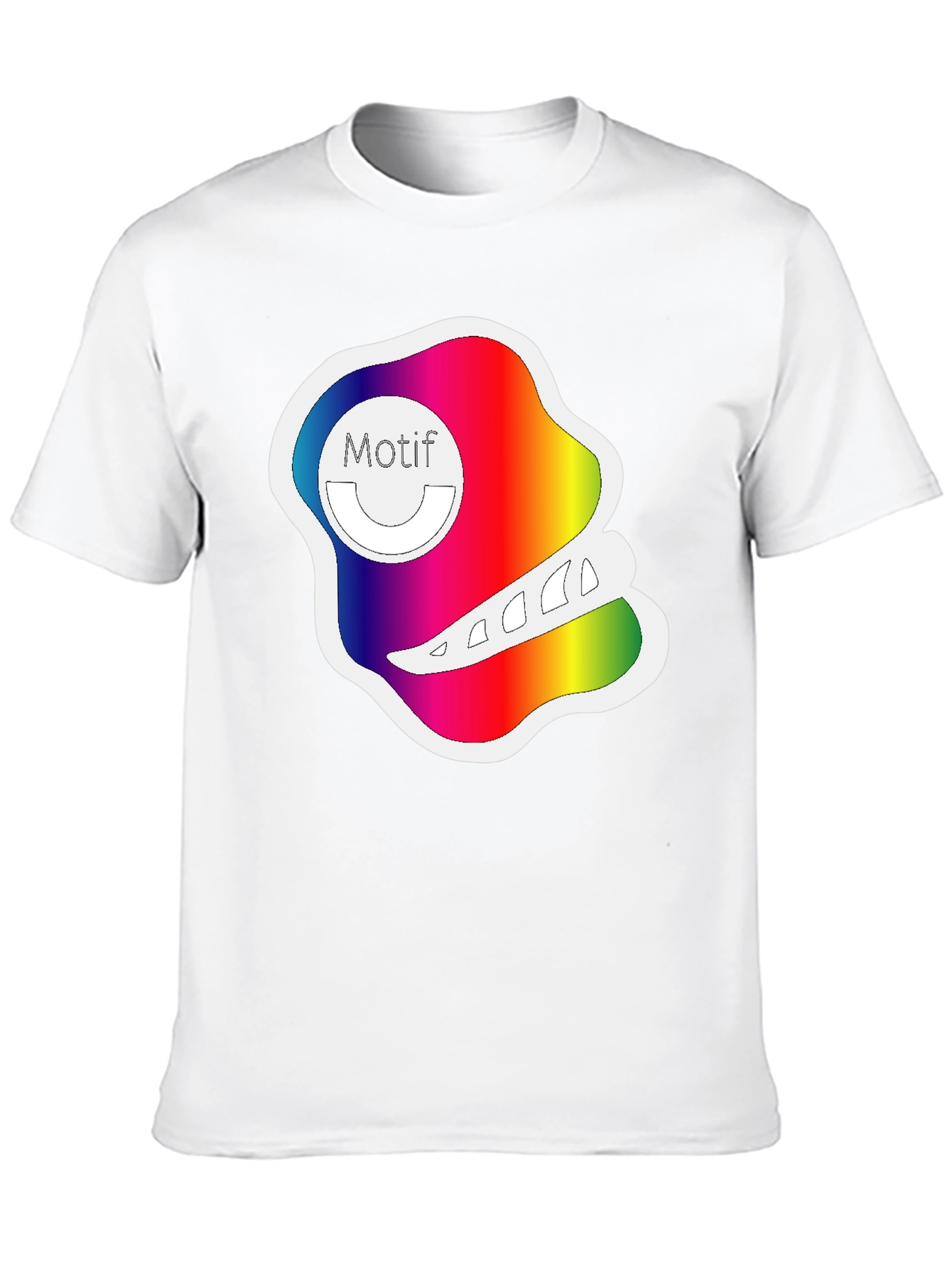 Black Rainbow Motif Graphic Black T-Shirt view 10