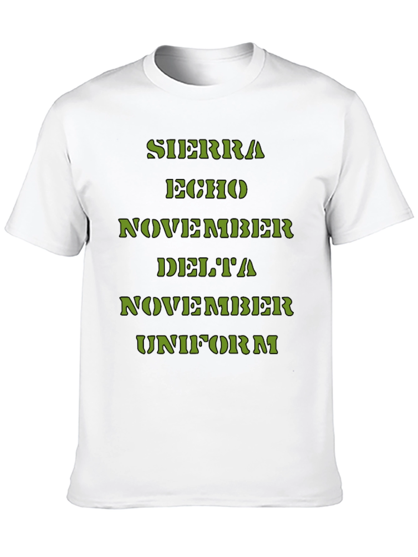 Black SEND Military Alphabet Black T-Shirt view 10