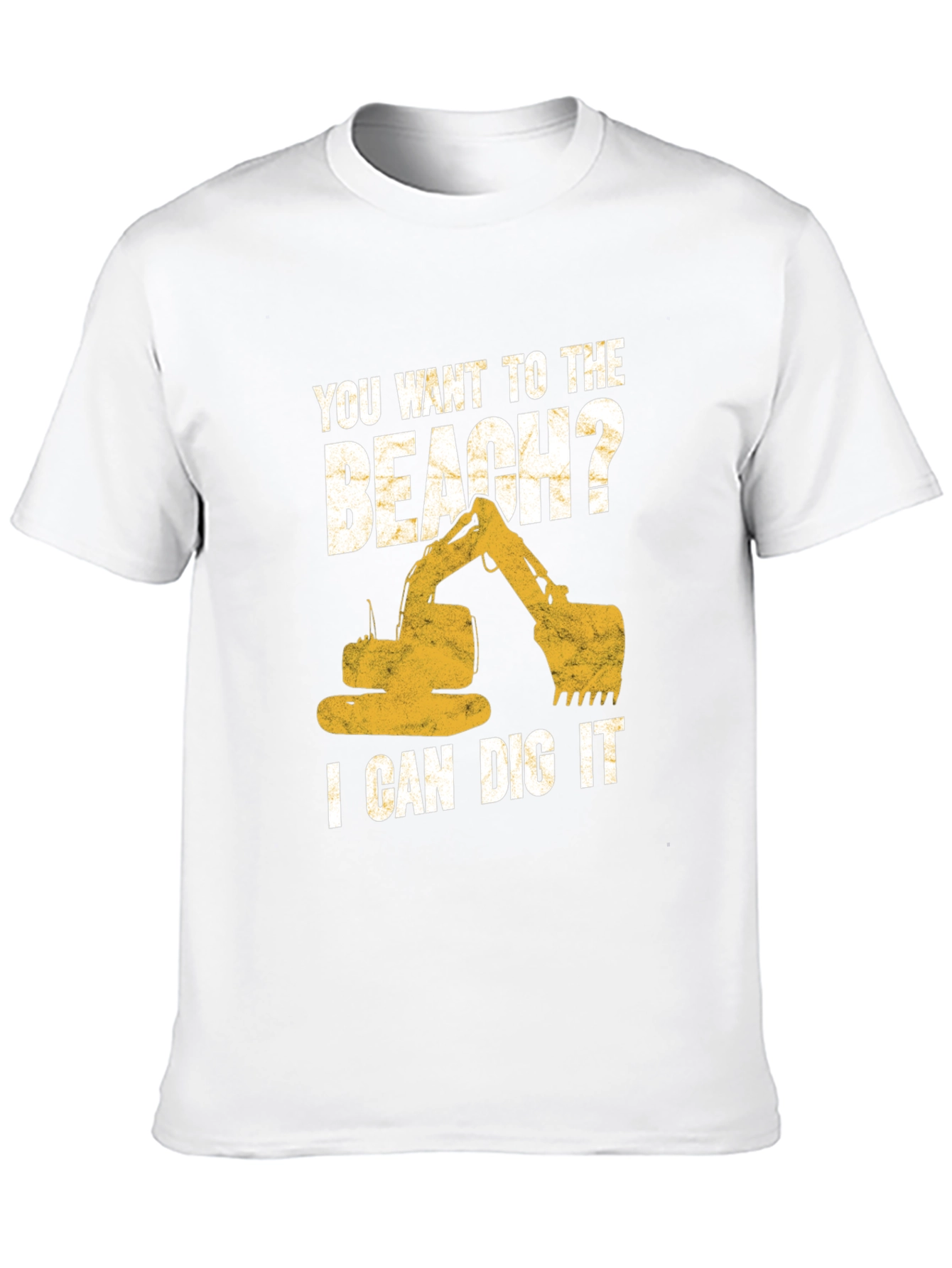Black Beach Digger T-Shirt: I Can Dig It Excavator Tee view 10