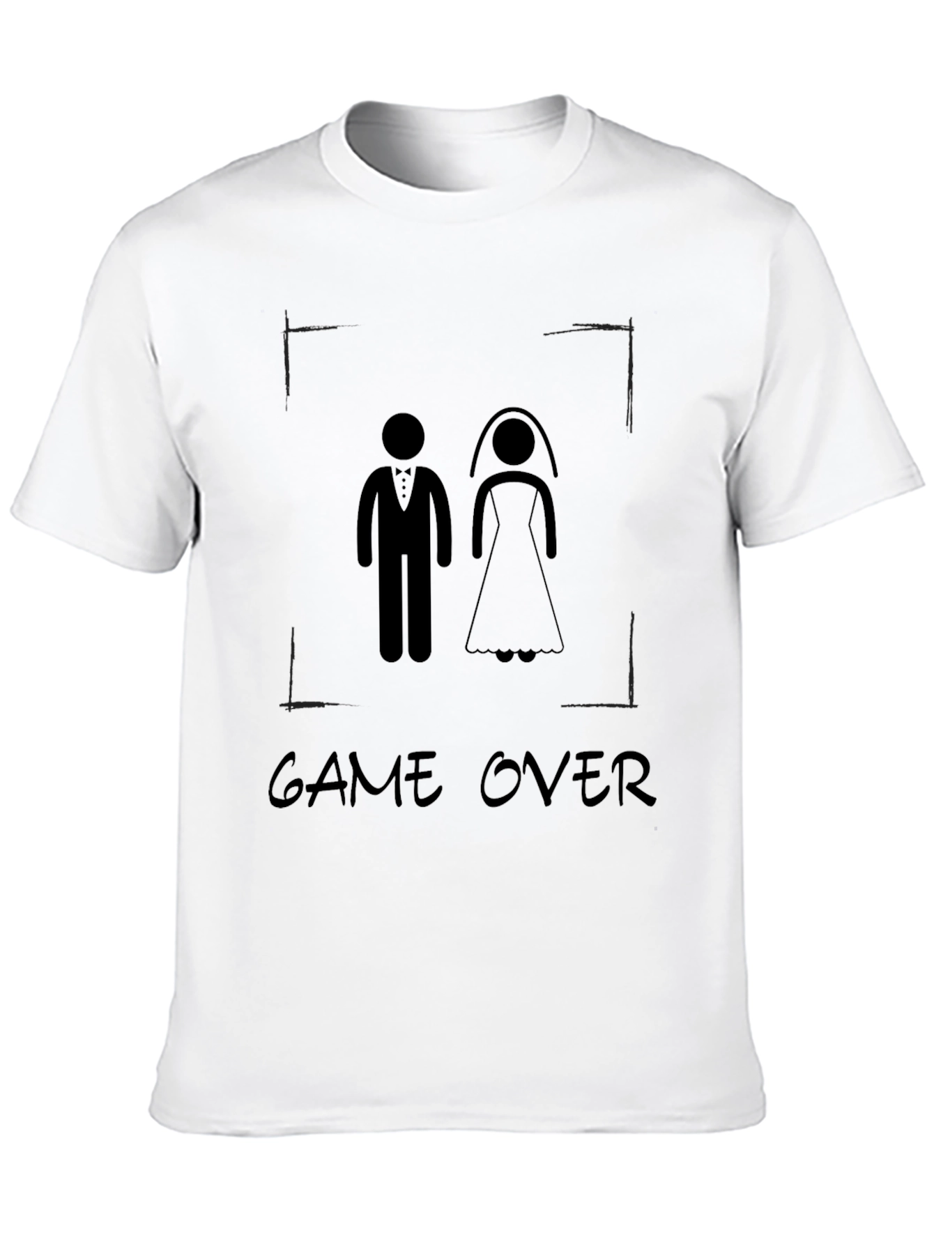 Black Game Over Groom & Bride Black T-Shirt view 10