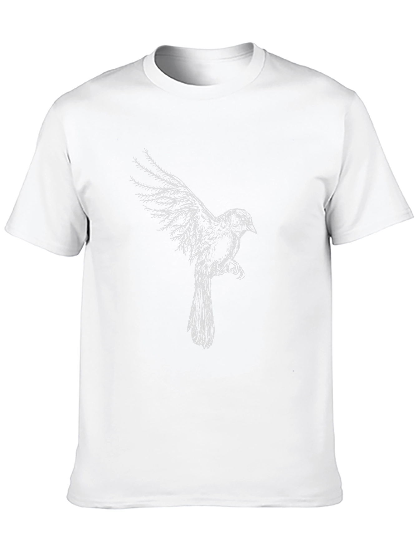 Black Bird Sketch Tee - Stylish Graphic Print view 10