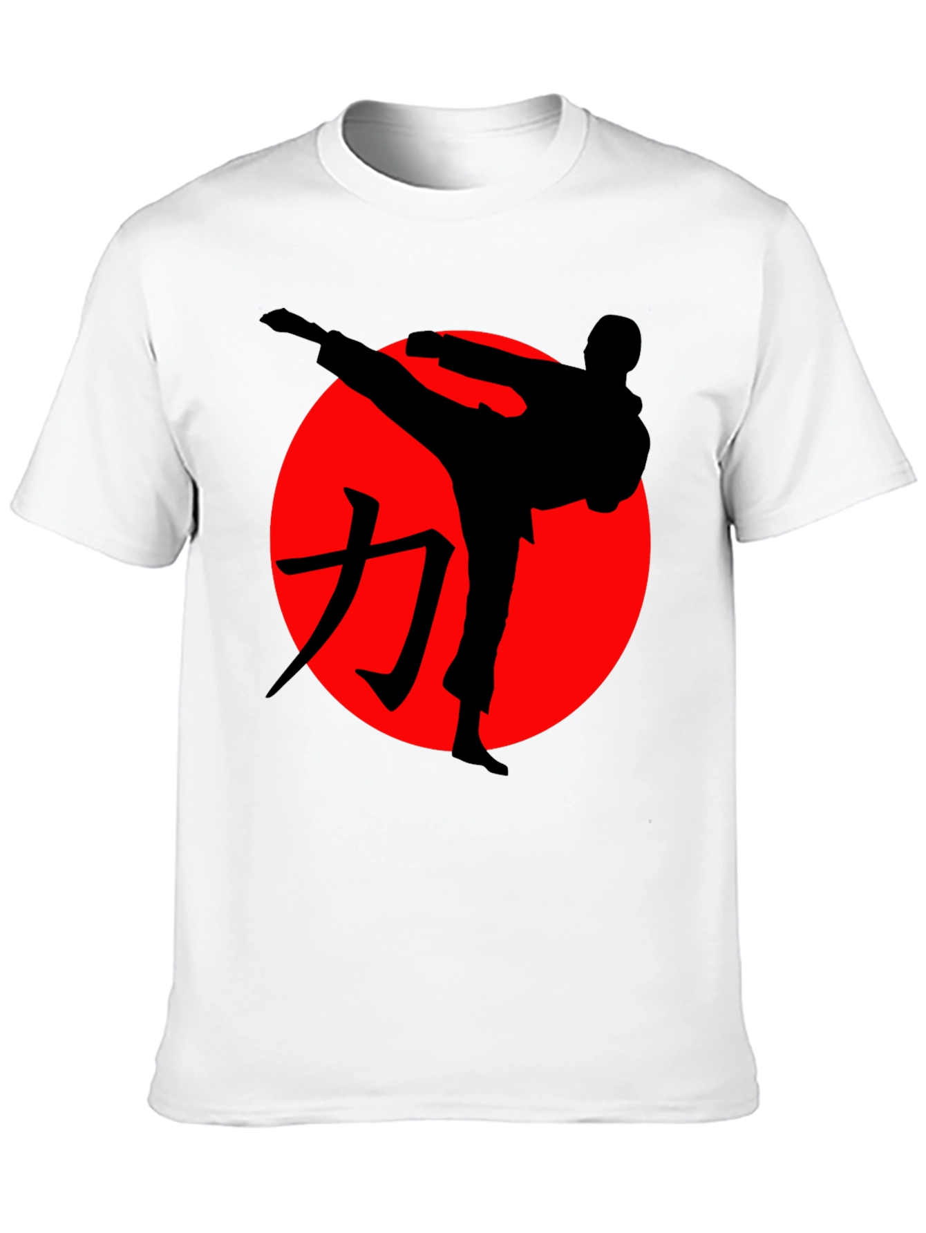 Black Karate Silhouette Graphic Tee - Martial Arts Style view 10
