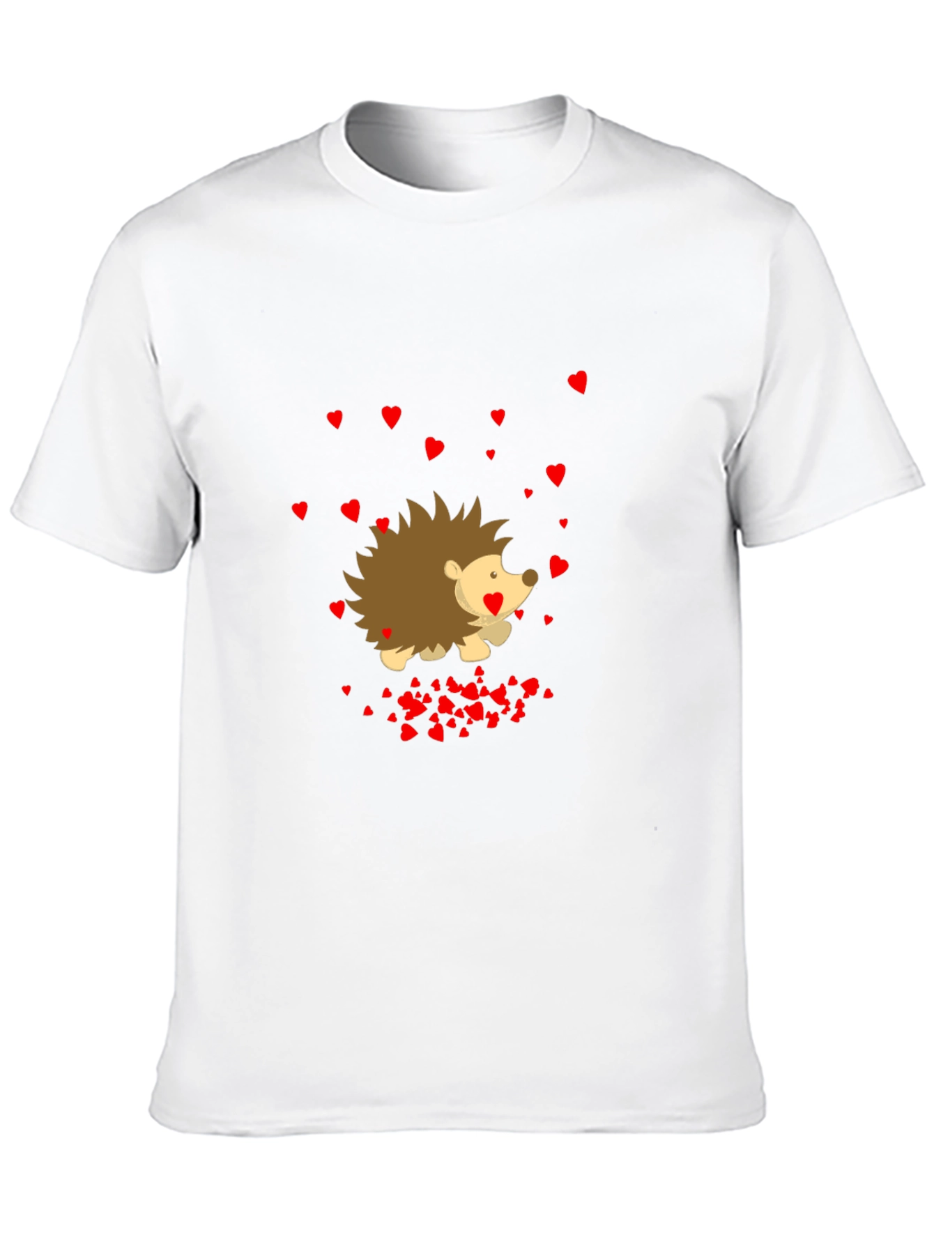 Black Heart Hedgehog Black T-Shirt view 10