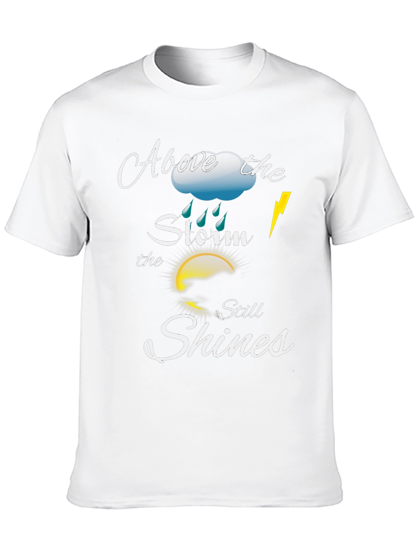 Black Above the Storm Motivational T-Shirt view 10