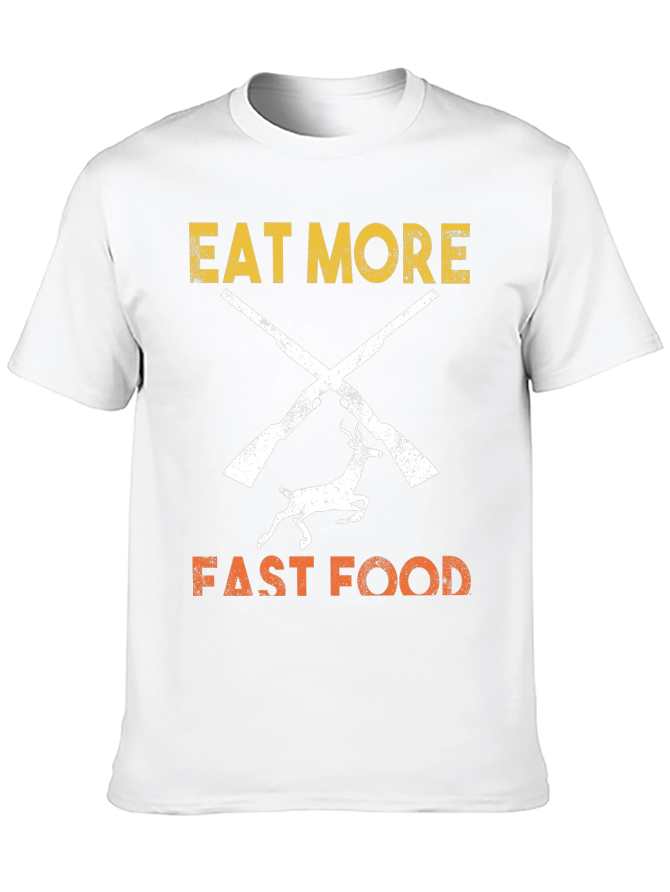 Black Eat More Fast Food T-Shirt Hunter Design view 10