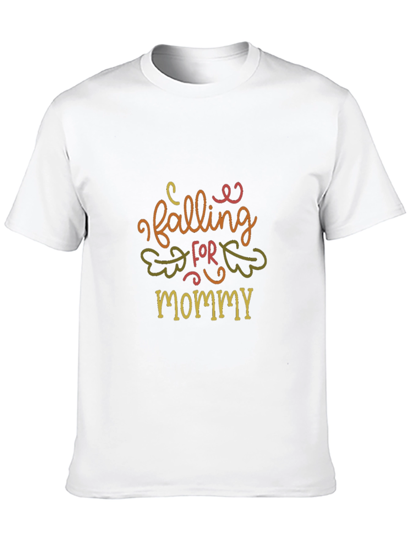 Black Falling For Mommy T-Shirt - Cute Autumn Design view 10