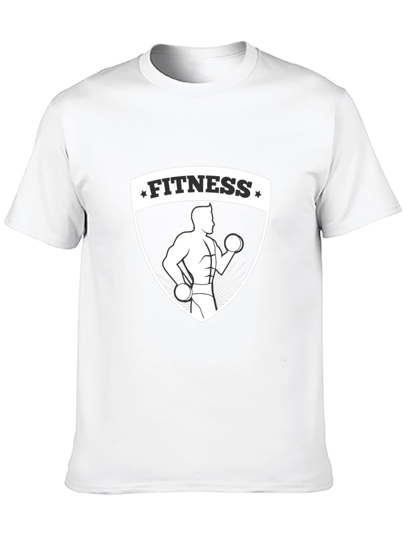 Black Fitness Graphic Black T-Shirt for Men view 10