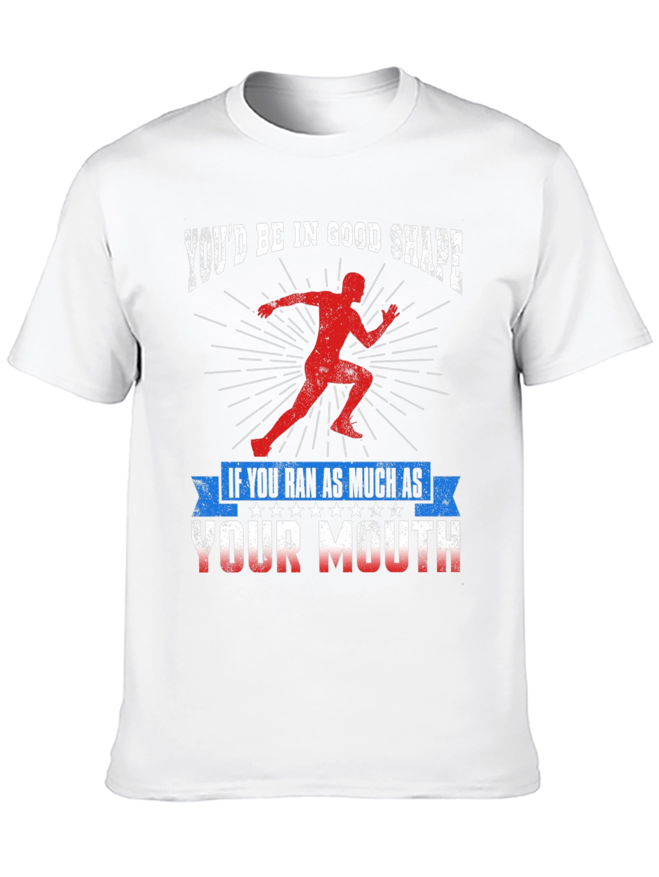 Black Funny Running T-Shirt: You'd Be In Good Shape view 10