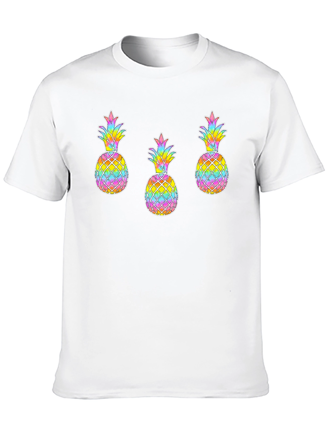 Black Rainbow Pineapple Graphic Tee view 10