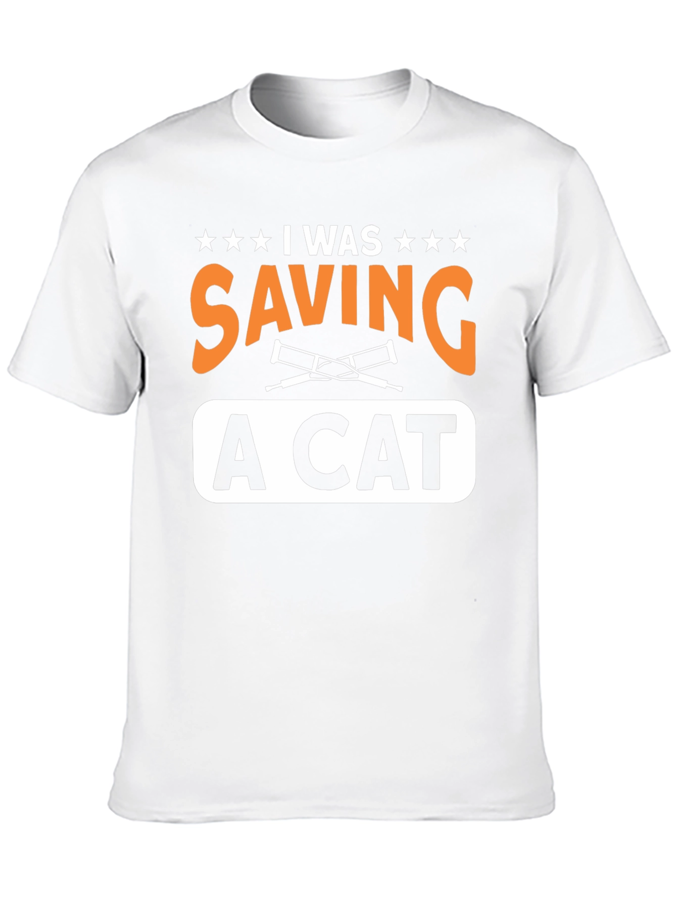 Black I Was Saving A Cat T-Shirt view 10