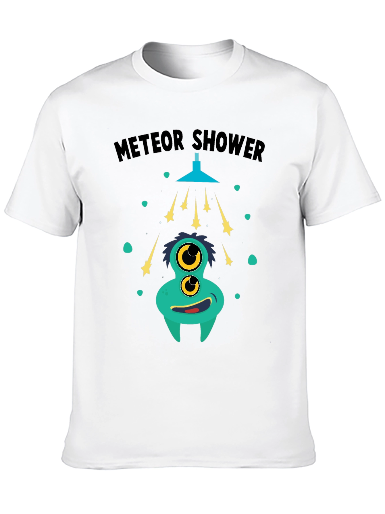 Black Meteor Shower Monster Graphic T-Shirt view 10