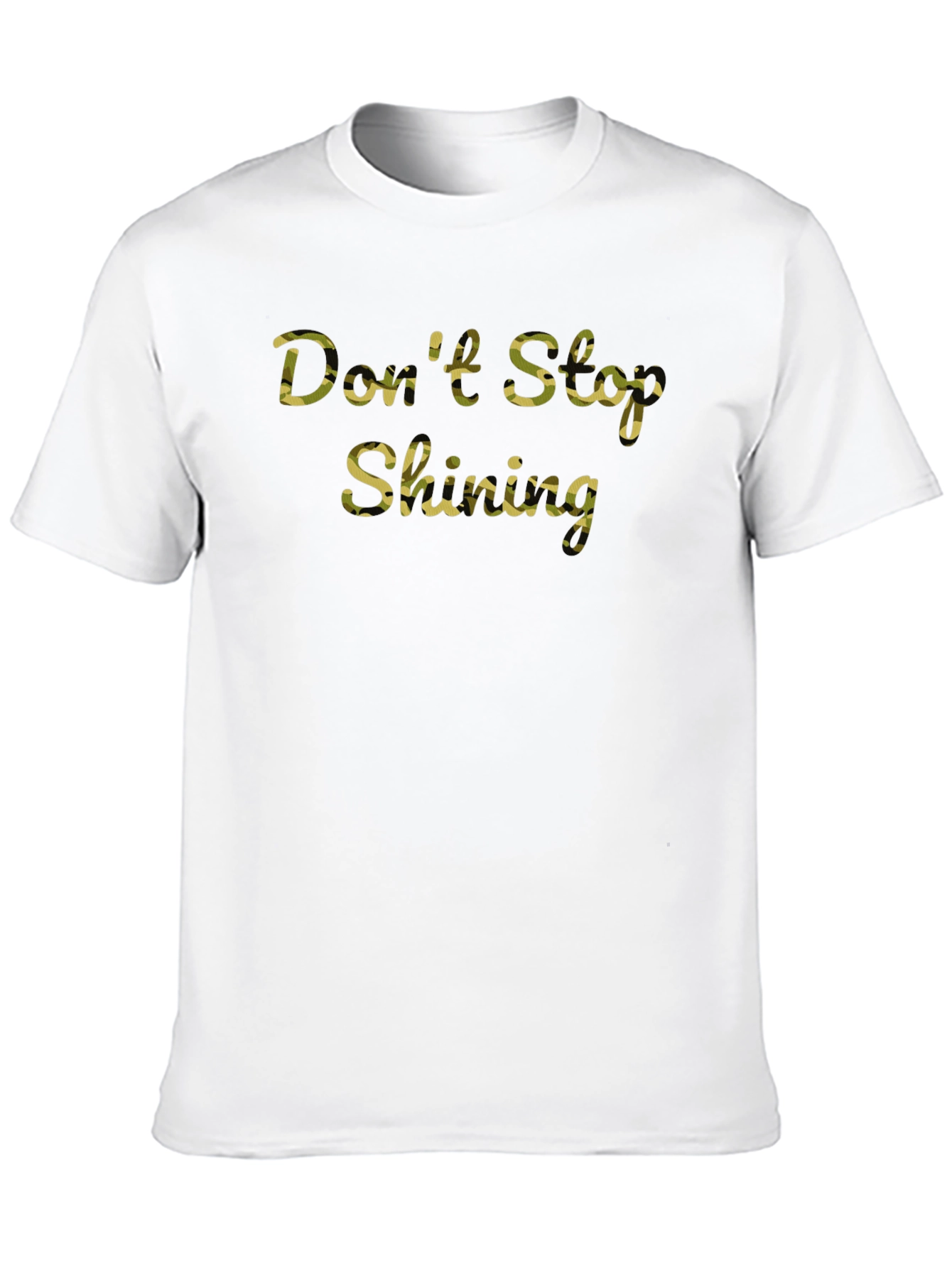 Black Don't Stop Shining Camo Print T-Shirt view 10