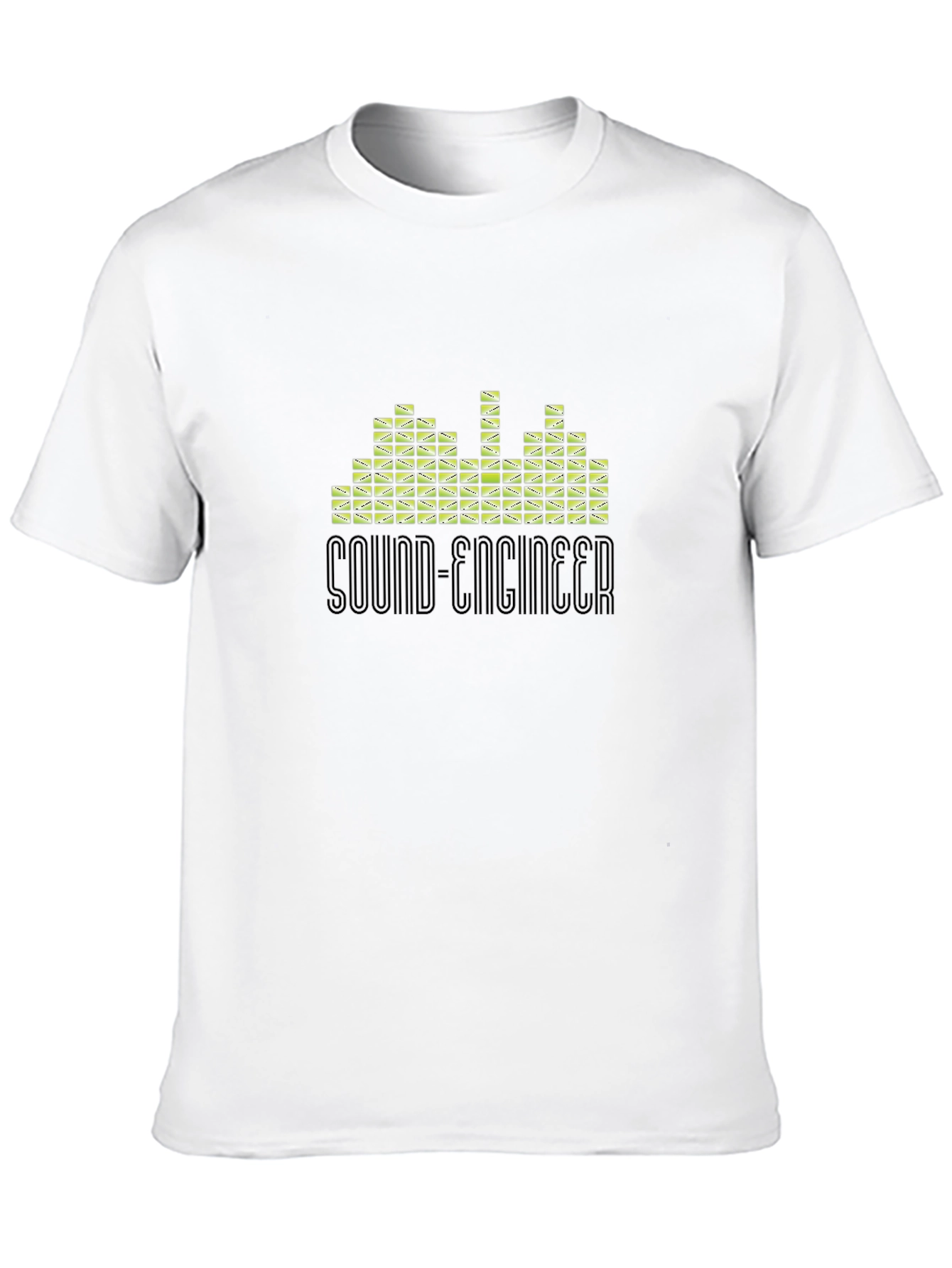 Black Sound Engineer Graphic T-Shirt - Black Crew Neck Tee view 10