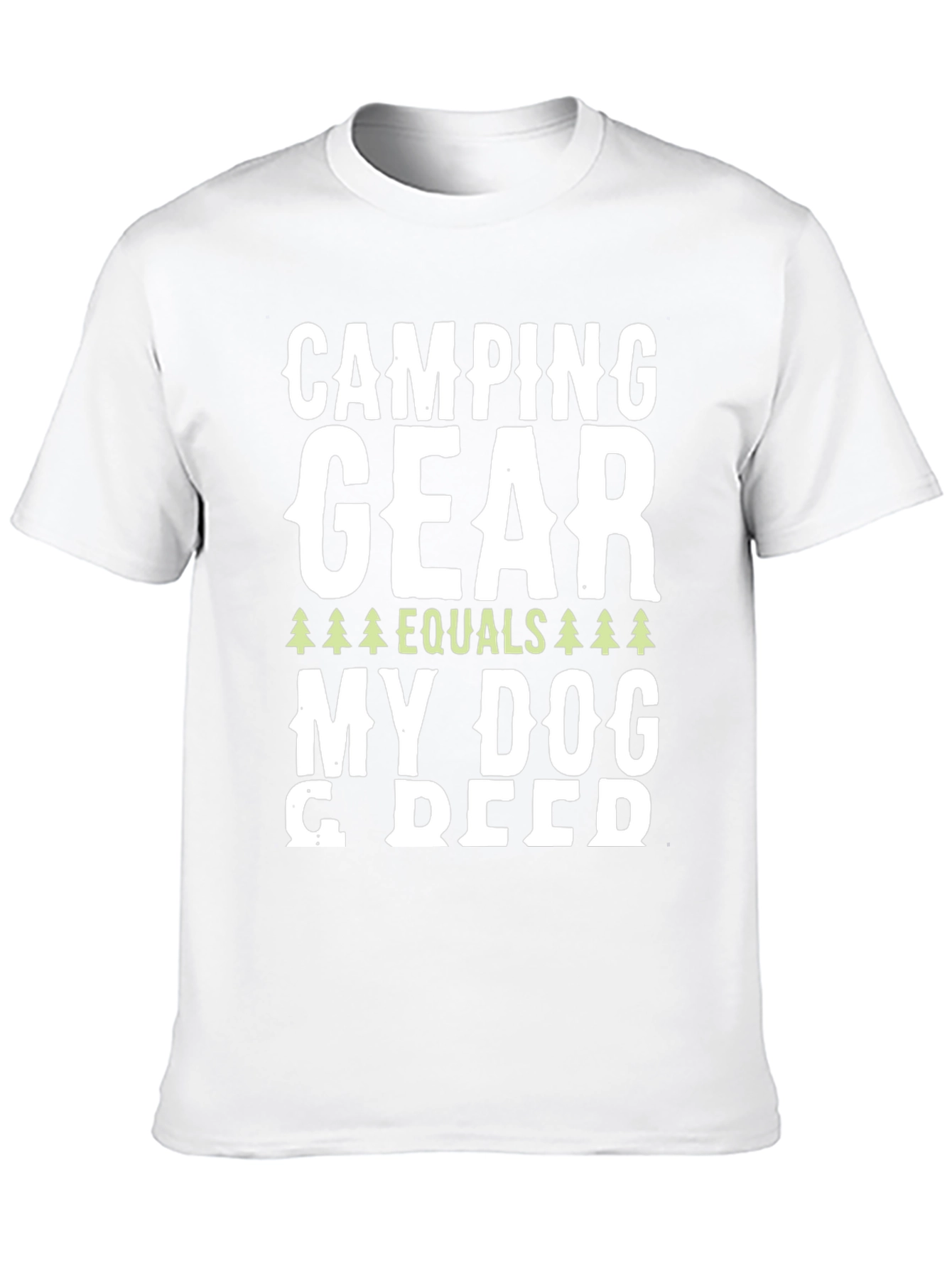 Black Camping Gear Equals My Dog T-Shirt view 10