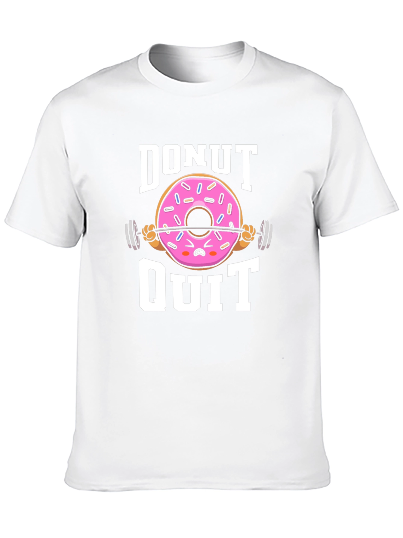 Black Donut Quit Graphic T-Shirt - Funny Workout Tee view 10