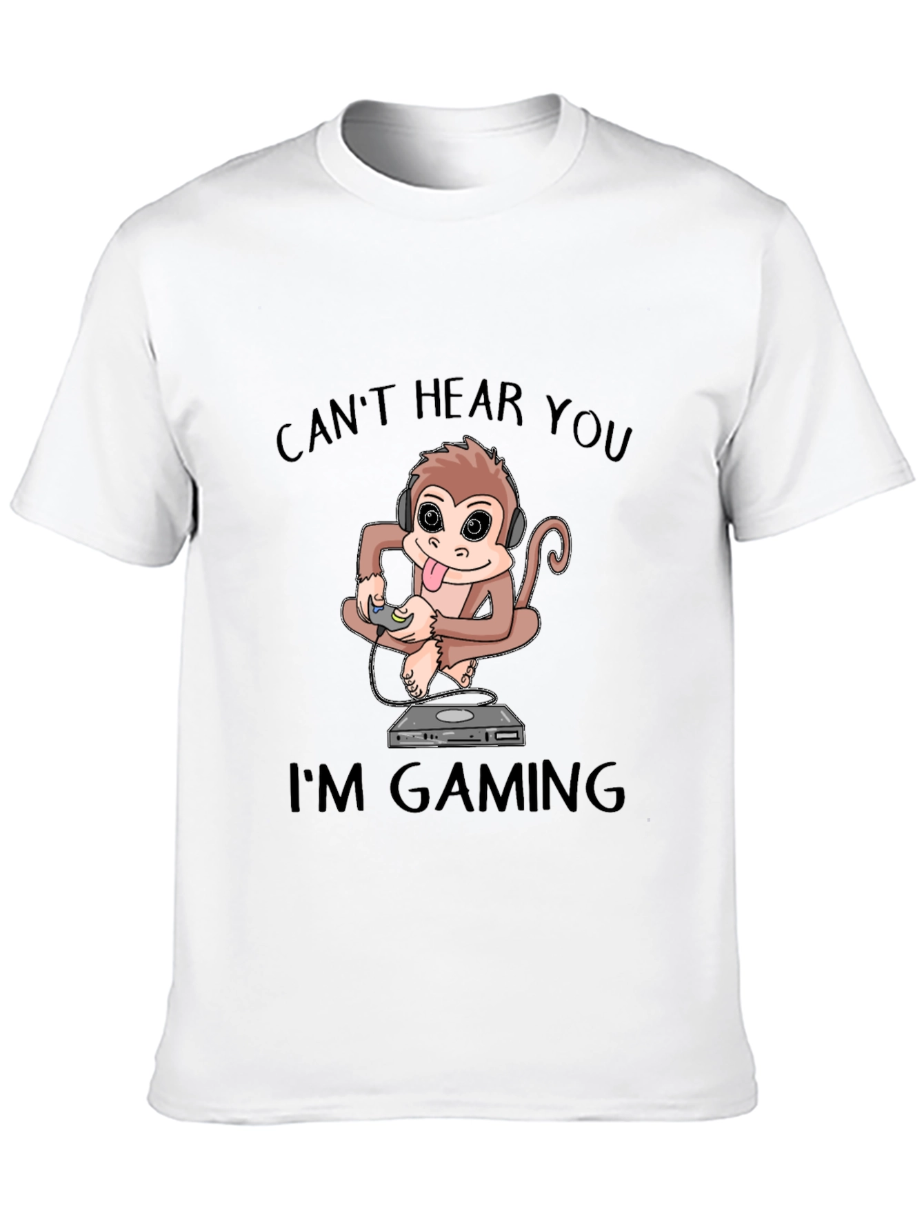 Black Can't Hear You I'm Gaming T-Shirt view 10
