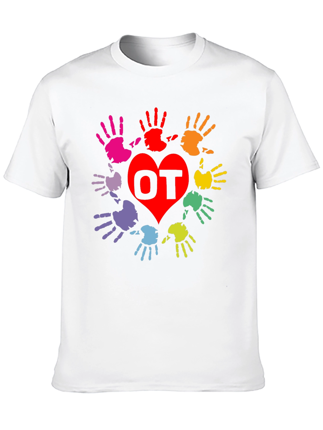 OT Occupational Therapy Hands Heart T-Shirt - 10