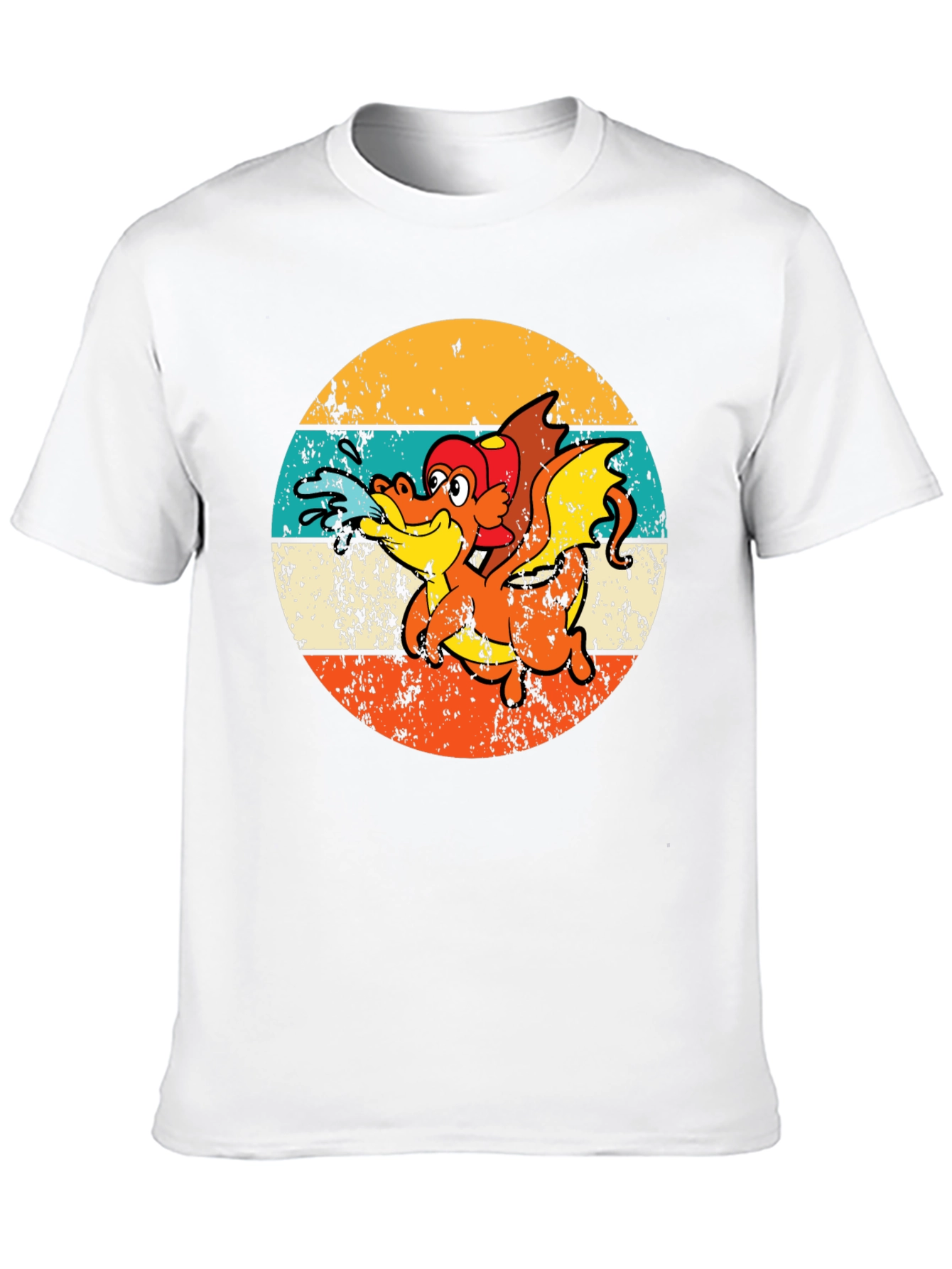 Black Retro Dragon Graphic T-Shirt - Vintage Style Tee view 10