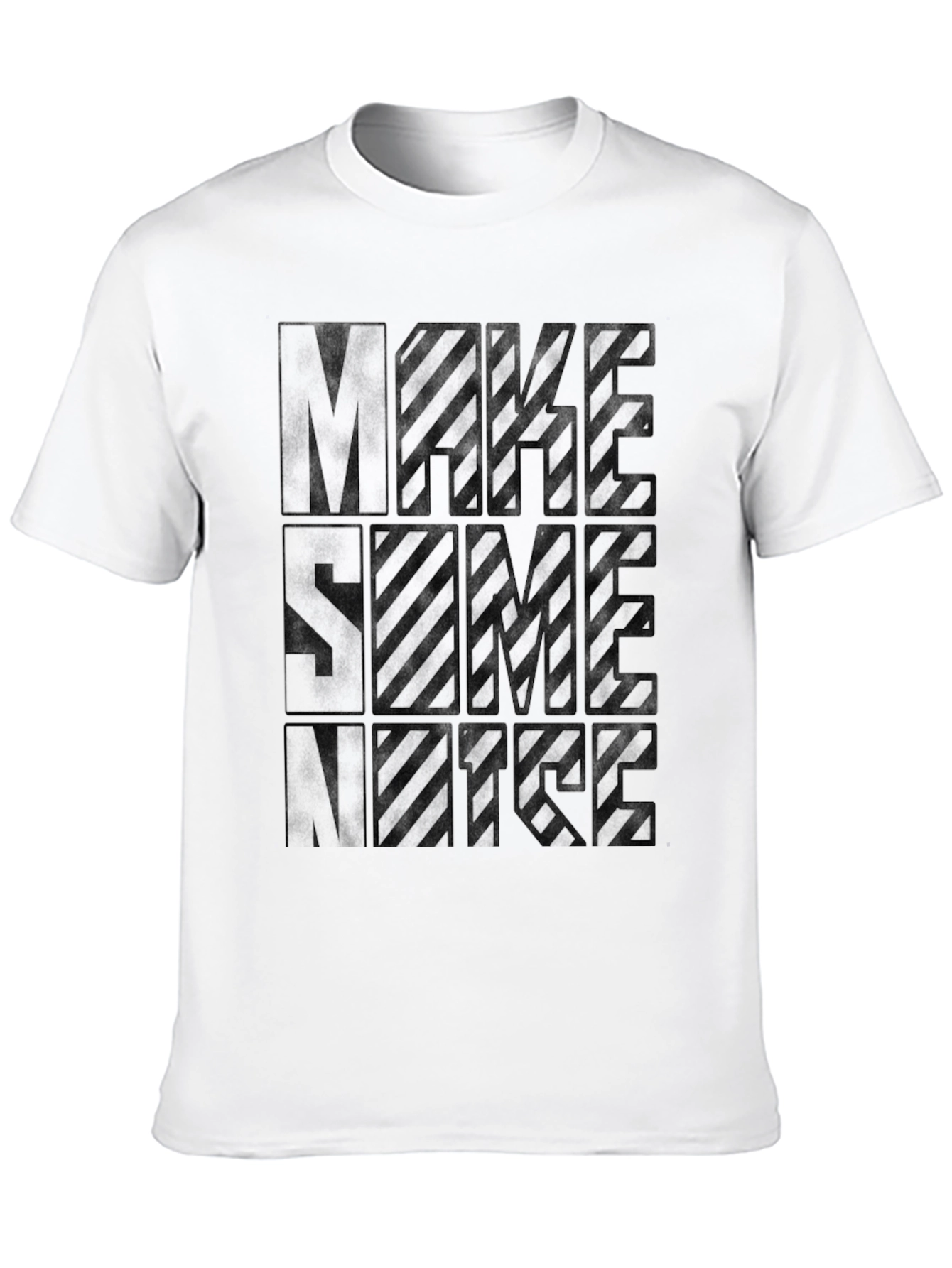 Black Make Some Noise Graphic Tee - Black Crew Neck view 10