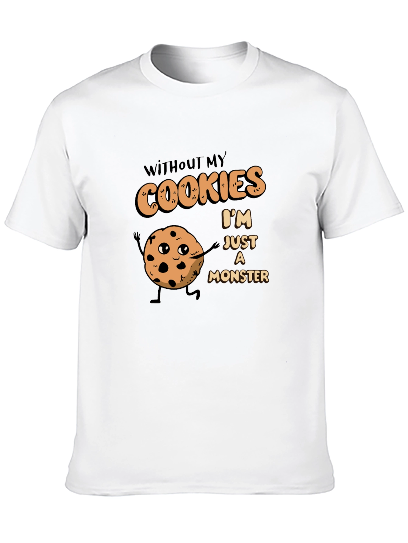 Black Cookie Monster T-Shirt - Funny Graphic Tee view 10