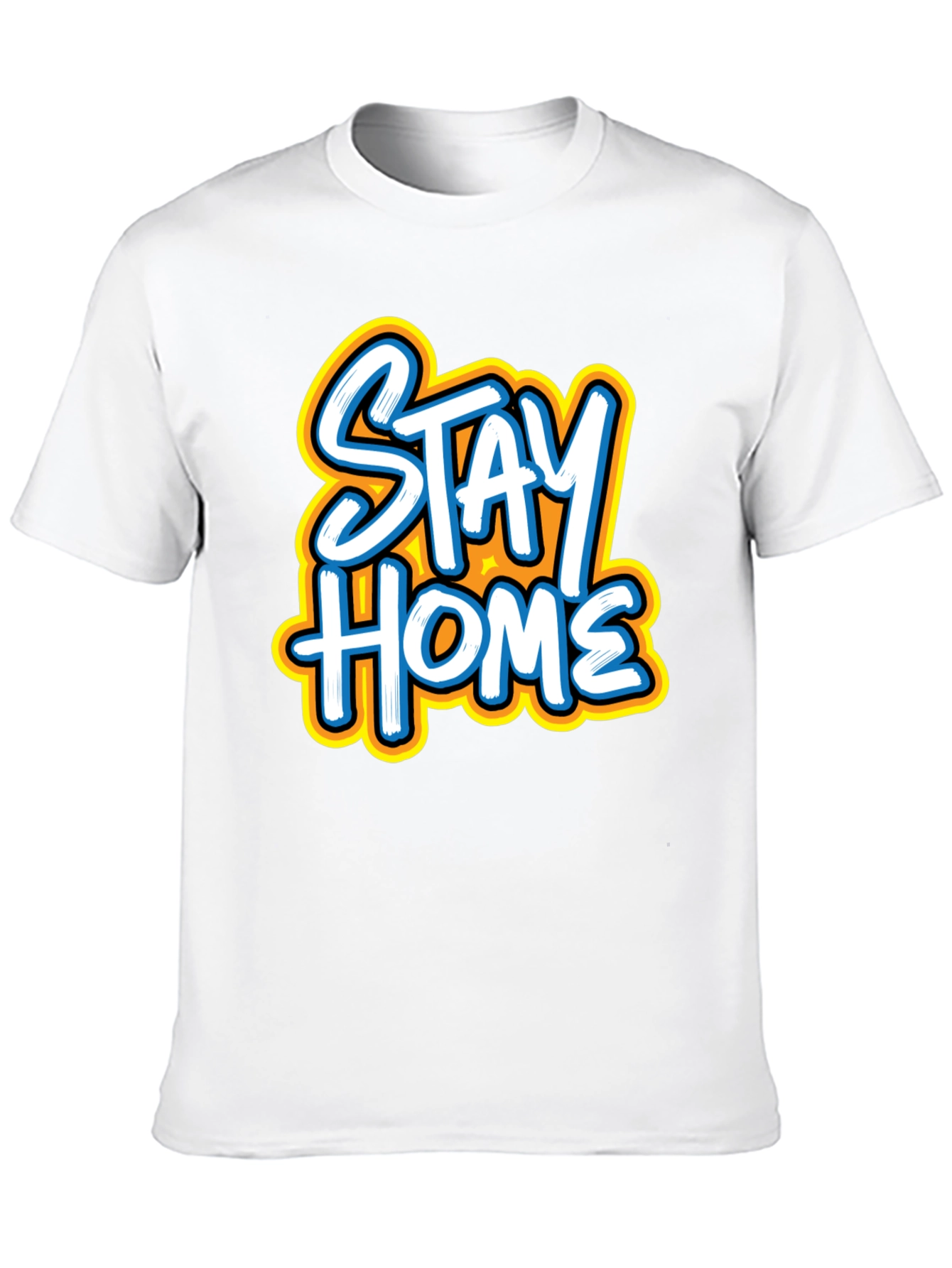 Black Stay Home Graphic Tee - Black Casual T-Shirt view 10