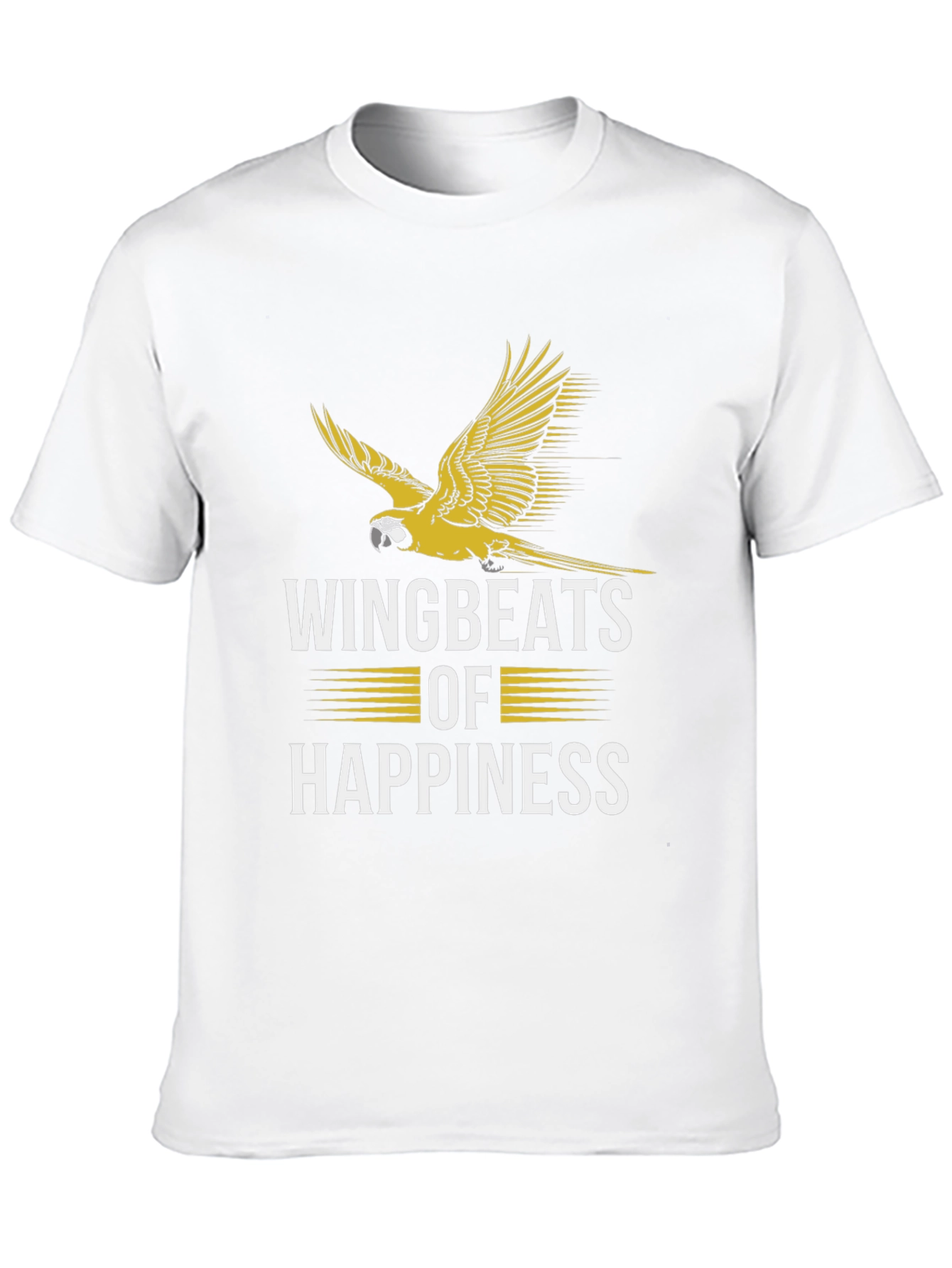 Black Wingbeats of Happiness Parrot Graphic Tee view 10