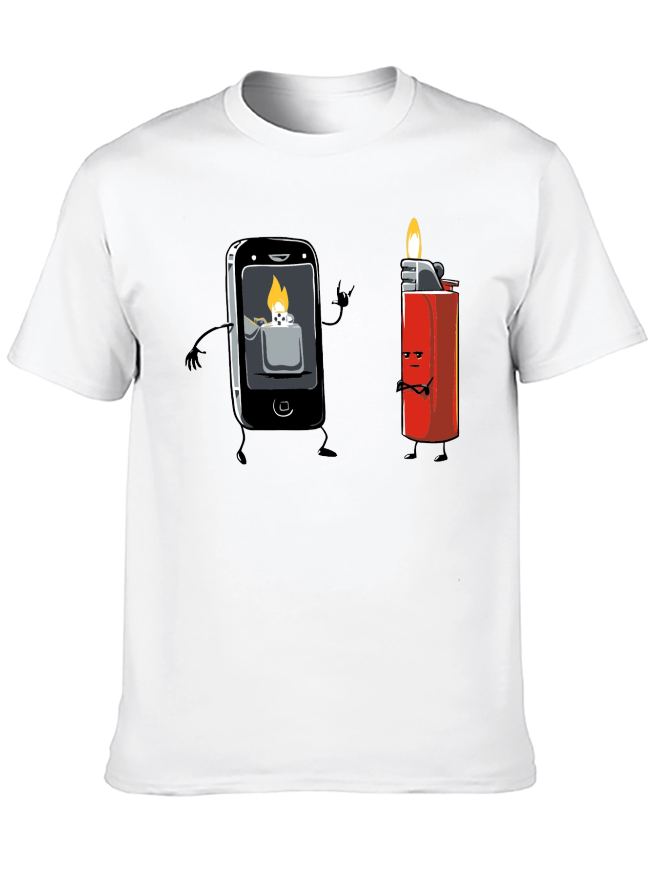 Black Funny Tech vs. Tradition Graphic Tee view 10