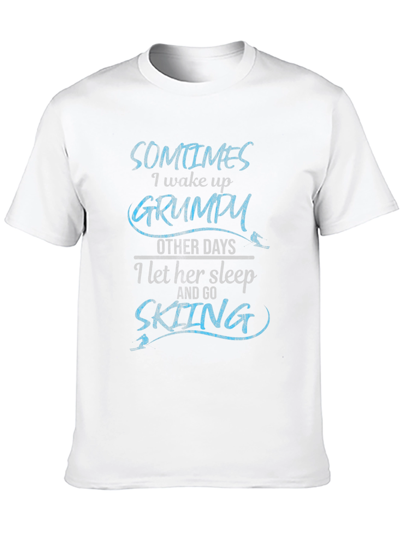 Black Grumpy Skiing T-Shirt view 10