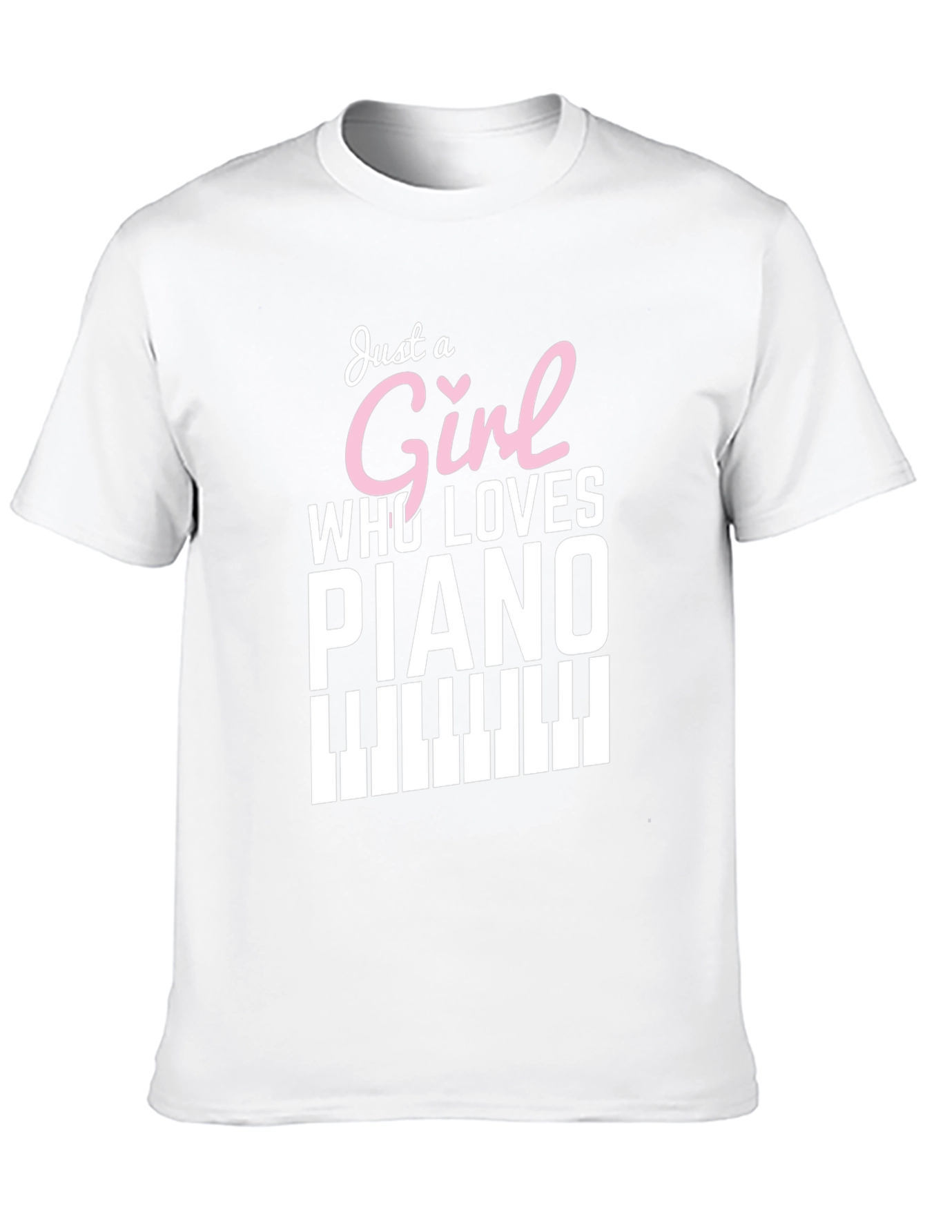 Black Just a Girl Who Loves Piano - Graphic Tee view 10