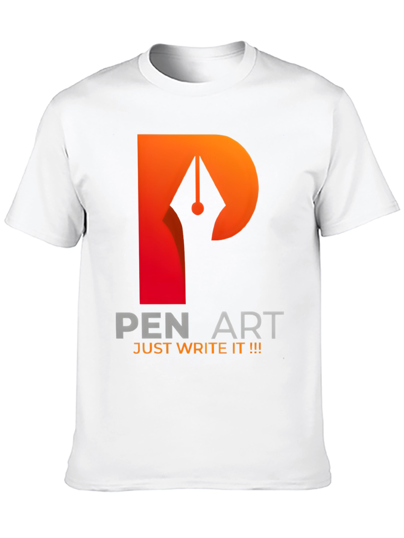 Black Pen Art Graphic T-Shirt - Just Write It! view 10