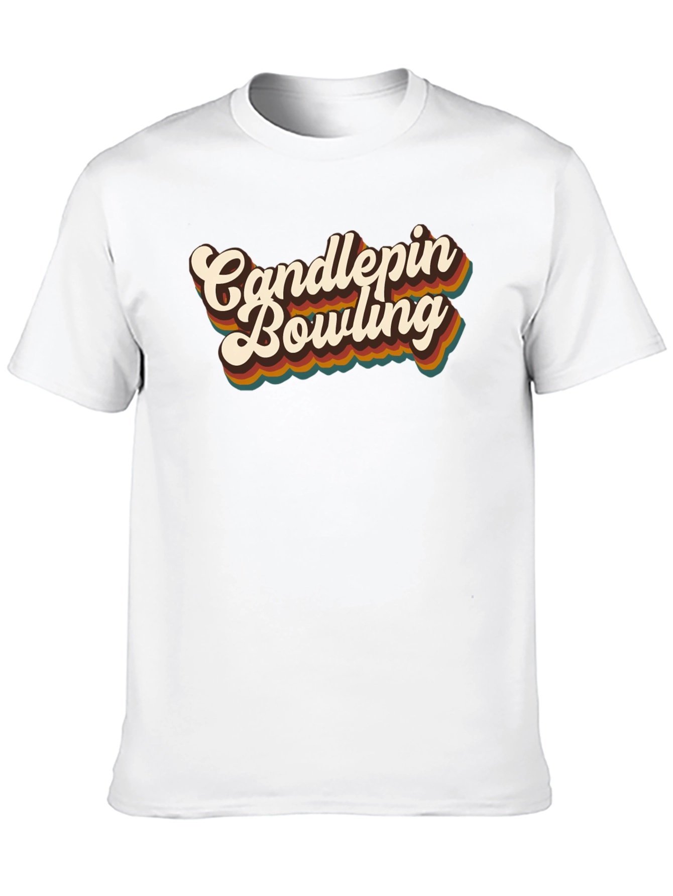 Black Retro Candlepins Bowling Graphic Tee view 10