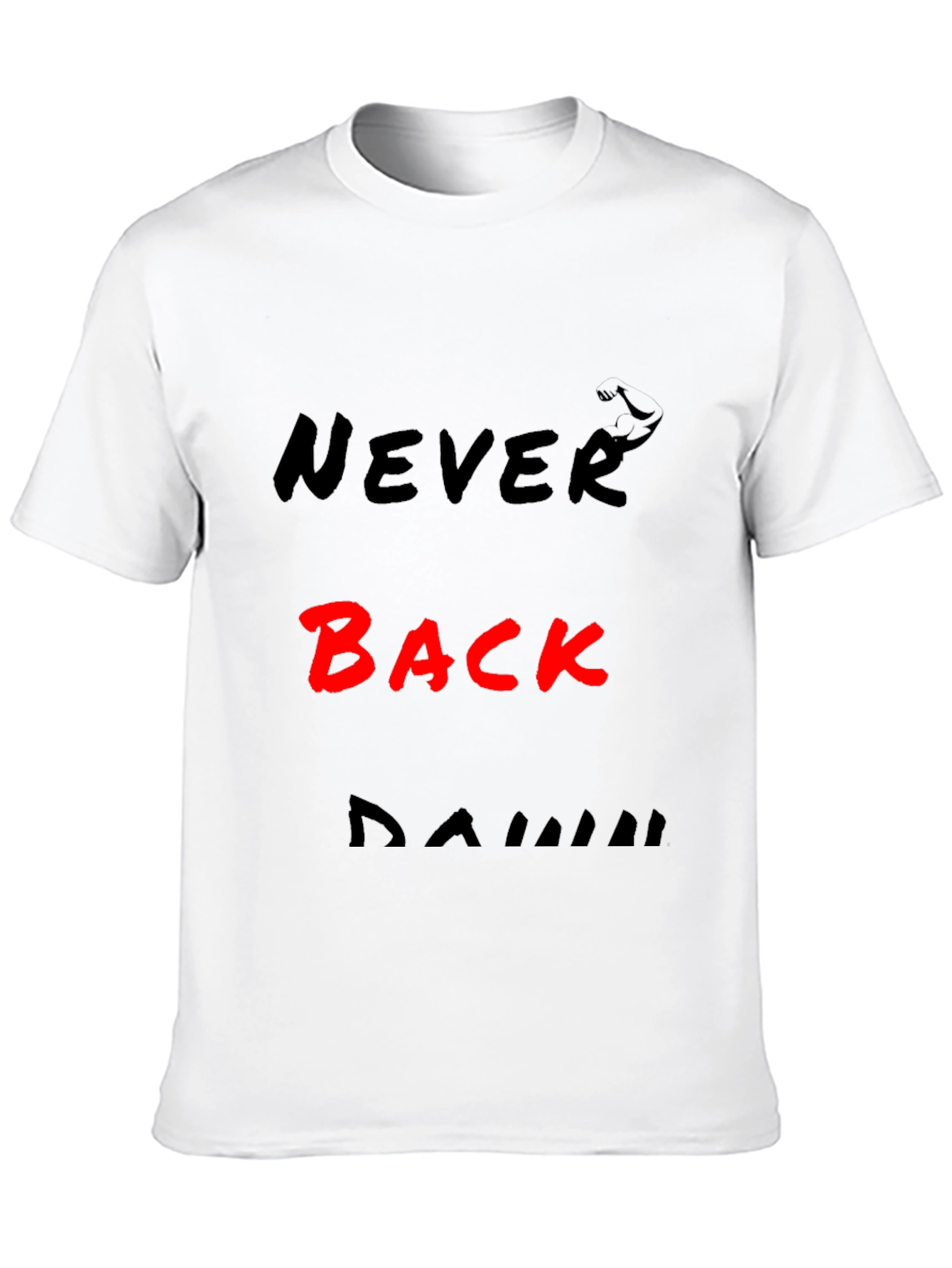 Black Never Back Down Bold Graphic Tee view 10