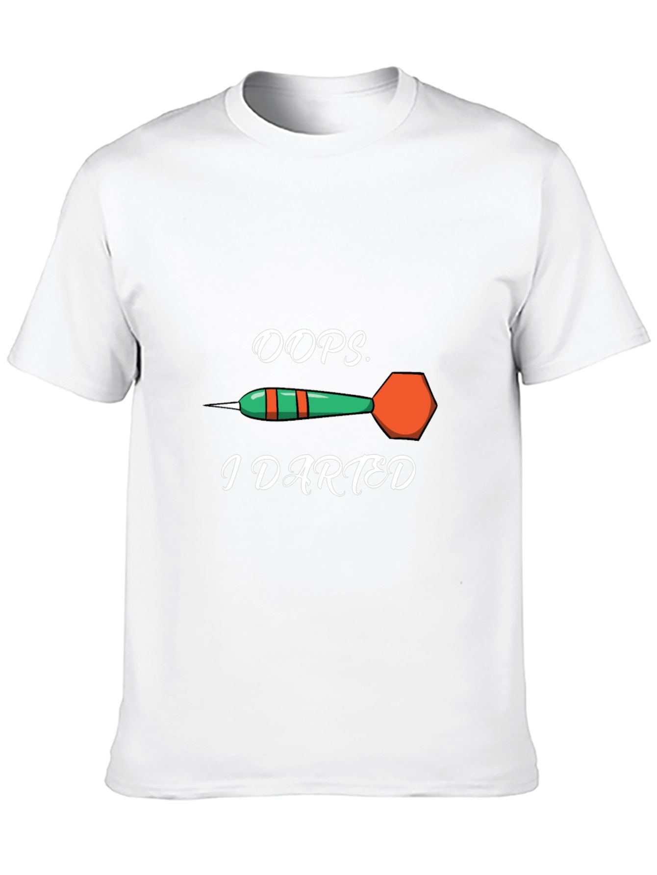 Black Oops I Darted T-Shirt - Novelty Dart Tee view 10