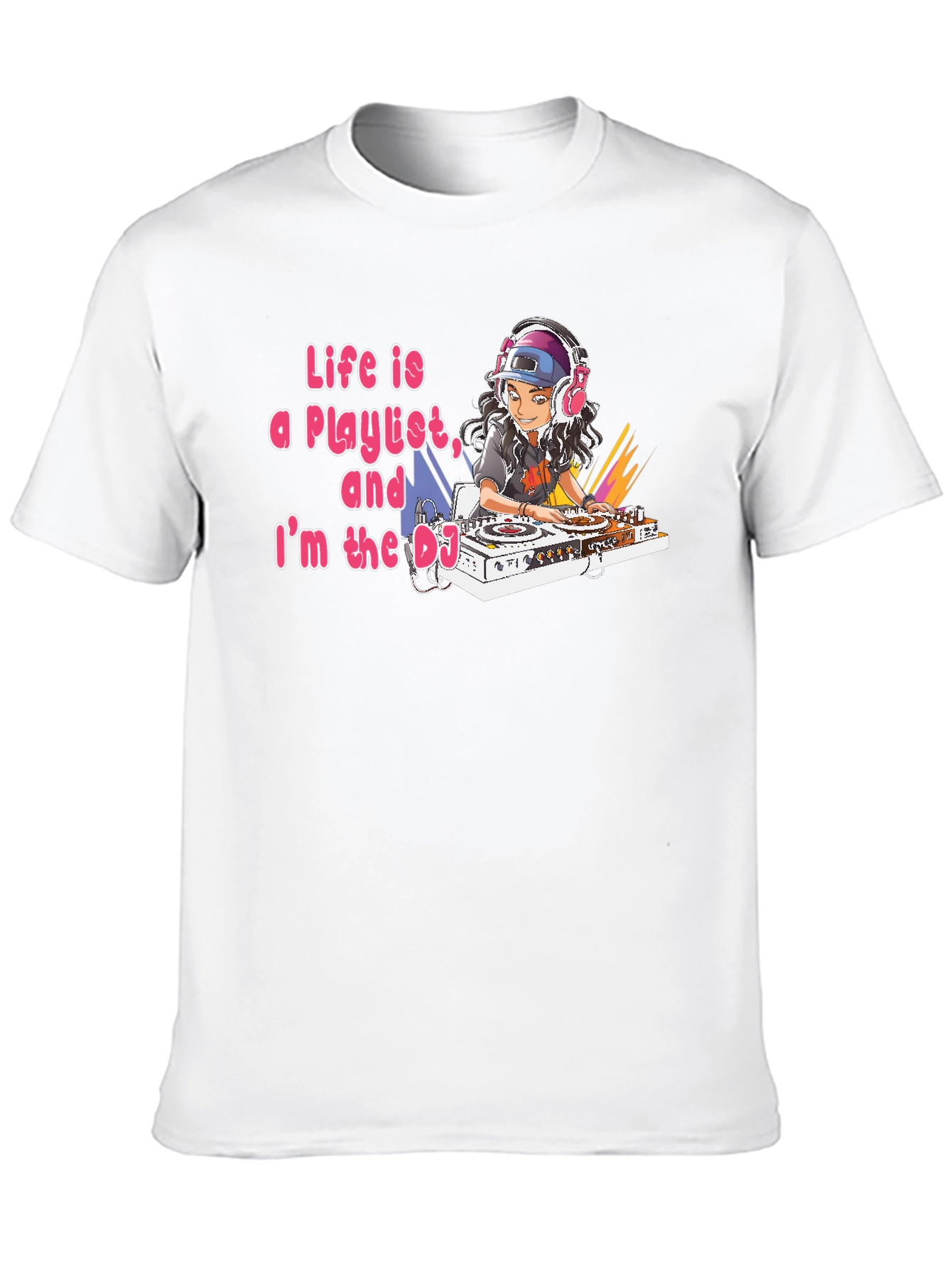 Black Life is a Playlist DJ Graphic Tee - Black view 10