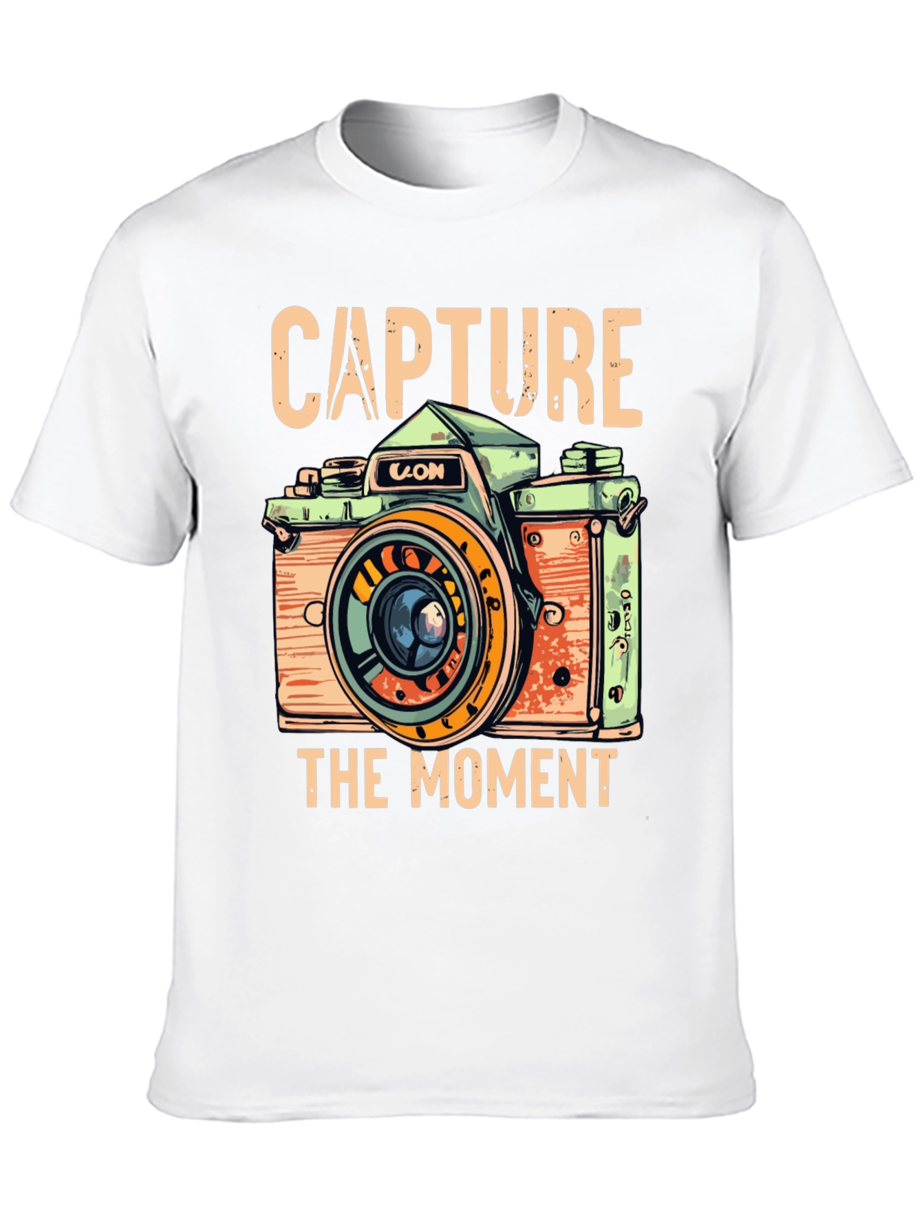 Black Capture the Moment Retro Camera Graphic T-Shirt view 10