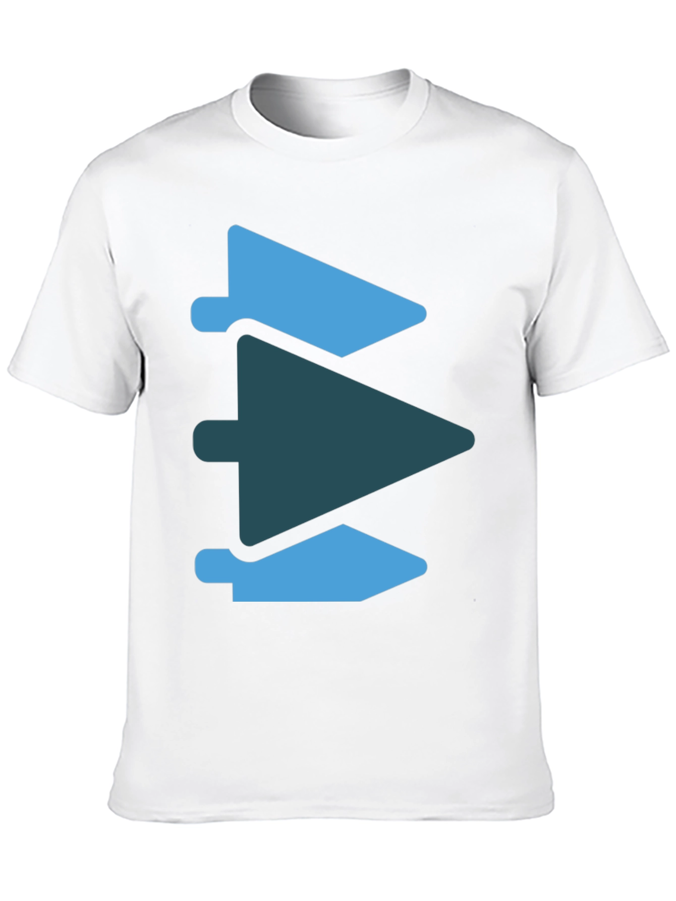 Black Abstract Arrow Graphic Tee - Modern Casual Style view 10