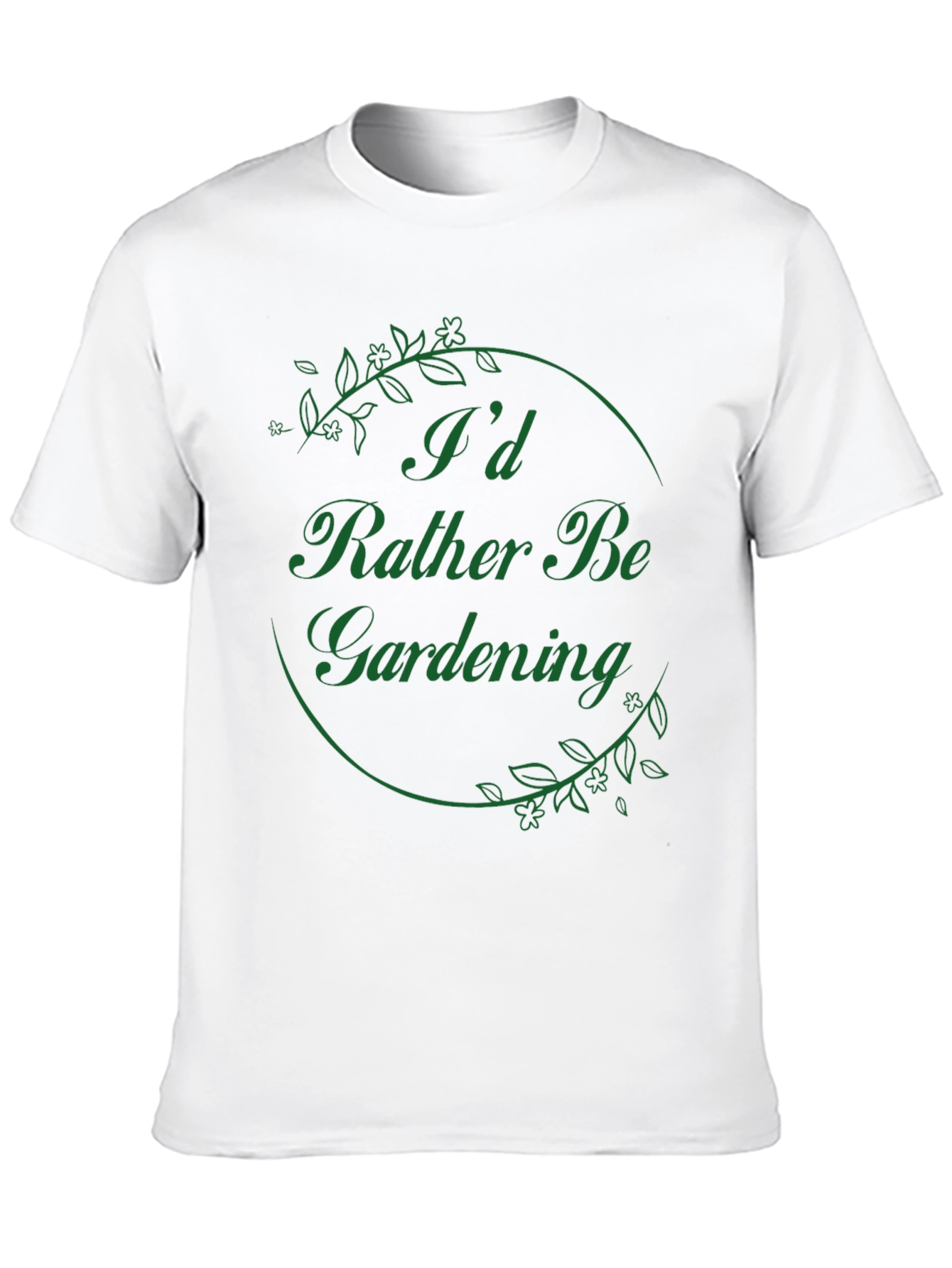 Black Gardening Lover's T-Shirt - I'd Rather Be Gardening view 10
