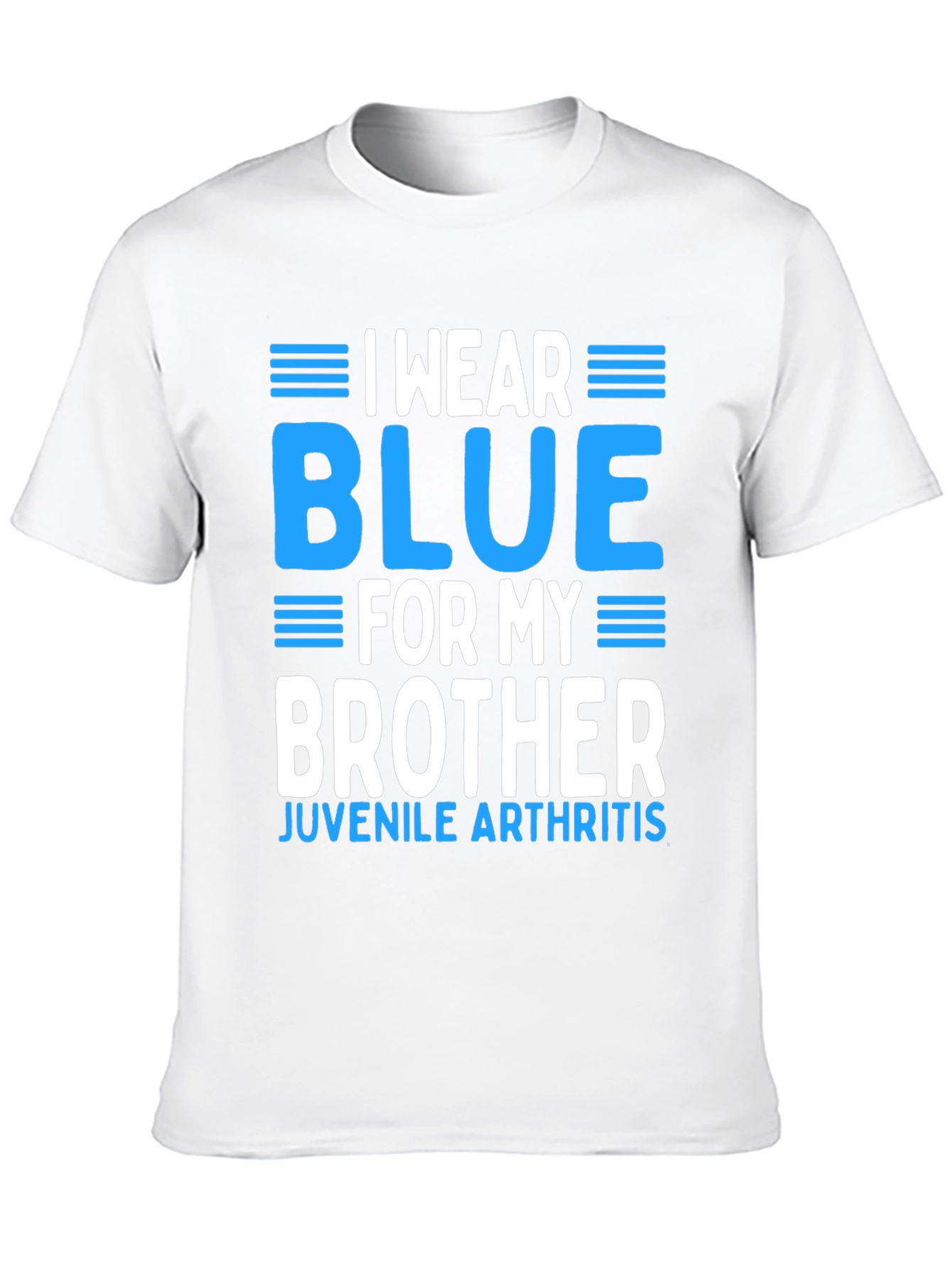 Black I Wear Blue for My Brother Juvenile Arthritis Awareness T-Shirt view 10